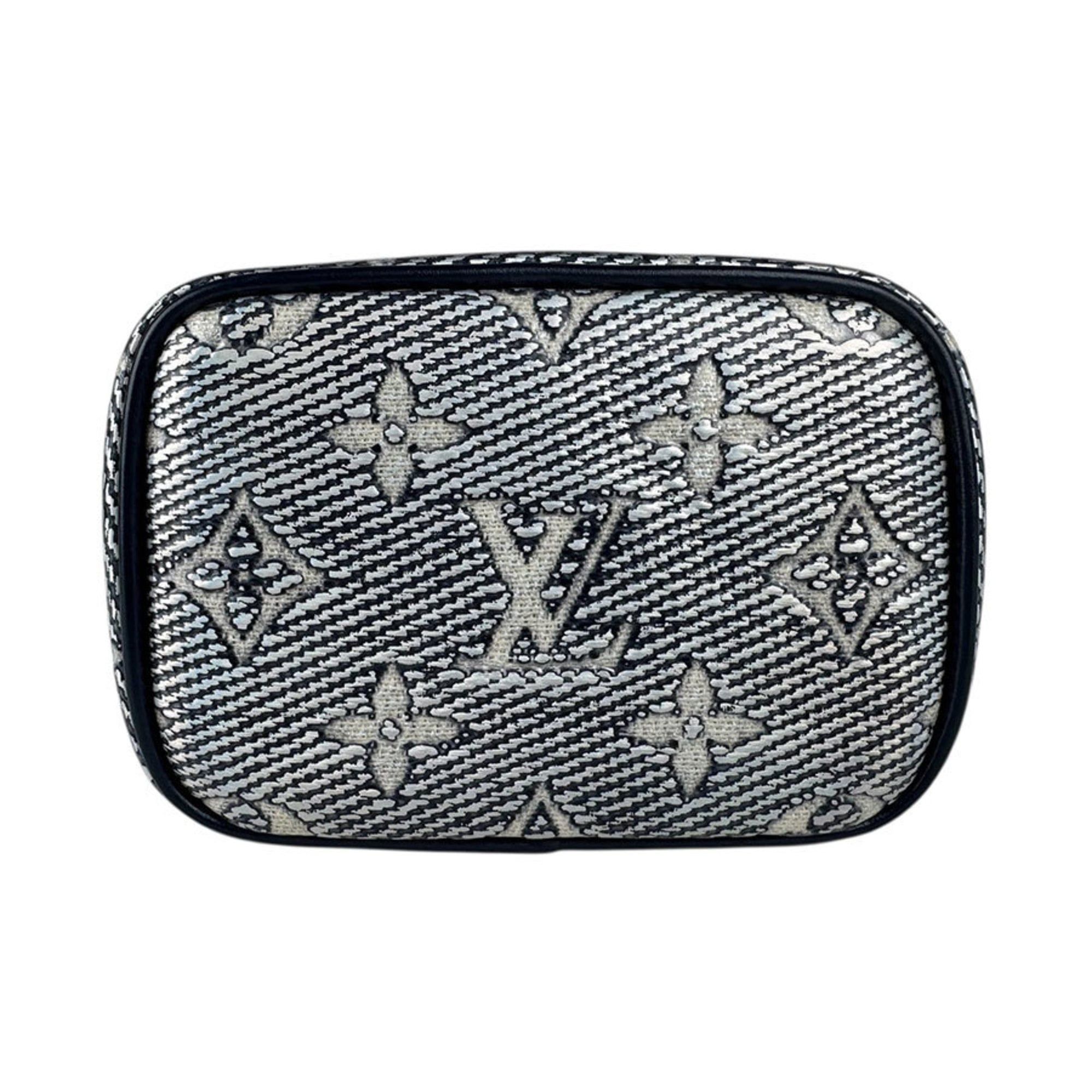 Louis Vuitton Louis Vuitton Shoulder Bag Monogram Laminated Jacquard Micro Vanity Coated Canvas Navy Women's M82467 Free Shipping z9063 Size ONE SIZE - 4 Thumbnail