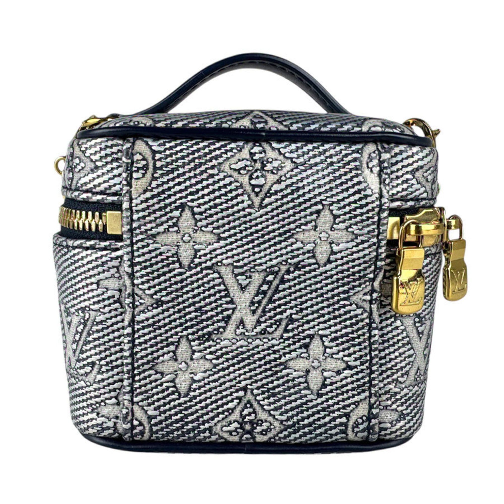 Louis Vuitton Louis Vuitton Shoulder Bag Monogram Laminated Jacquard Micro Vanity Coated Canvas Navy Women's M82467 Free Shipping z9063 Size ONE SIZE - 3 Thumbnail