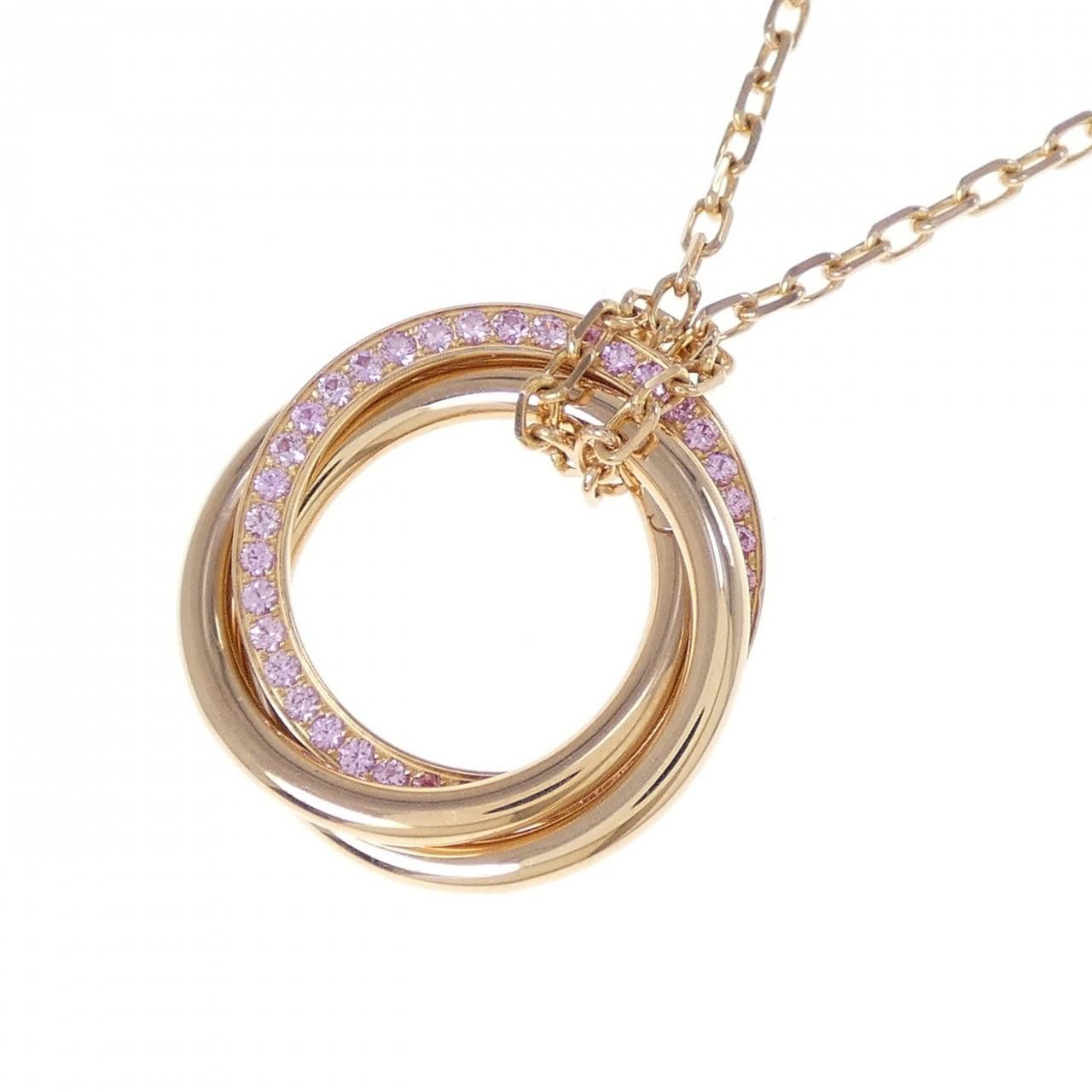 Cartier Cartier Cartier Trinity 750 Pink Gold Sapphire Necklace Precious Metal Necklace DUTY FREE for USA Size ONE SIZE - 3 Thumbnail