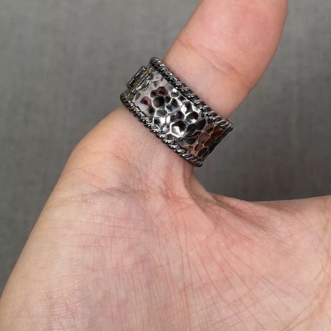 Fendi Fendi Vintage Black Letter Engraved Ring Size ONE SIZE - 8 Thumbnail