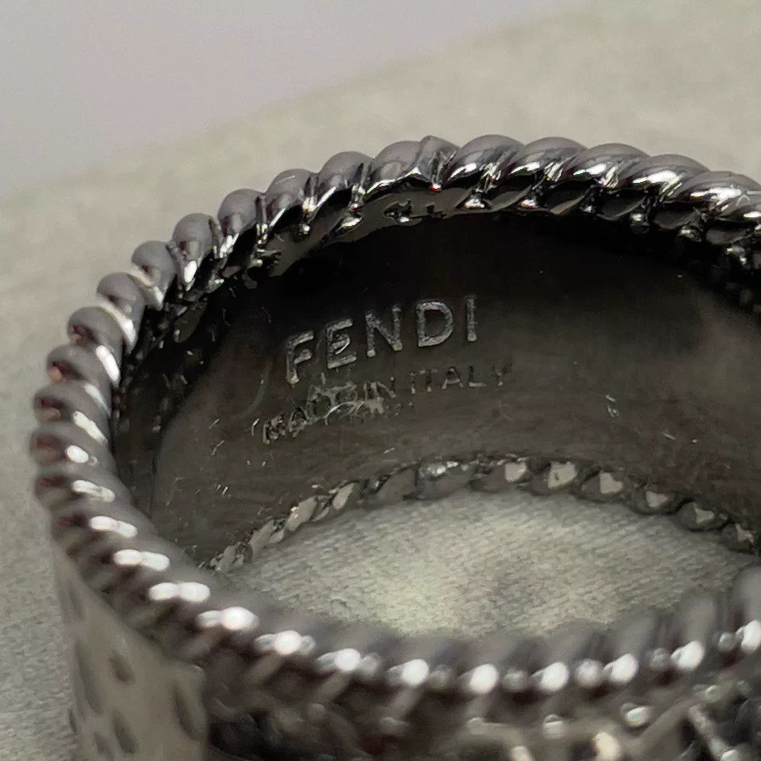 Fendi Fendi Vintage Black Letter Engraved Ring Size ONE SIZE - 5 Thumbnail
