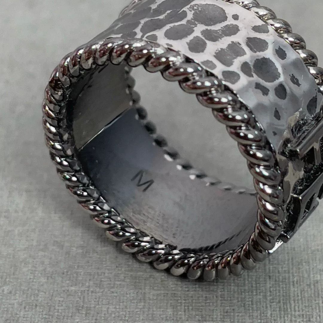 Fendi Fendi Vintage Black Letter Engraved Ring Size ONE SIZE - 6 Thumbnail