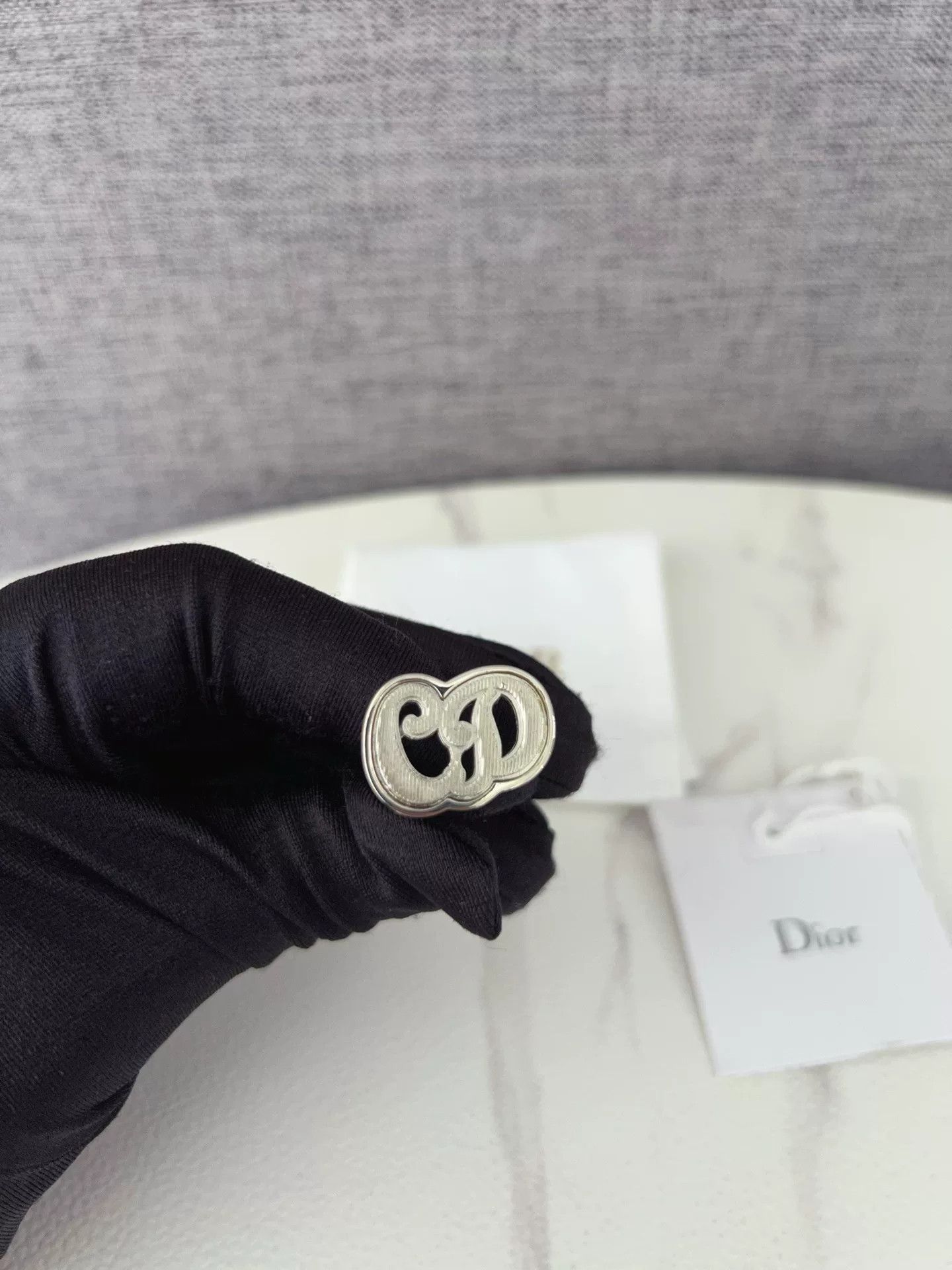 Dior Dior Men's CD Logo Ring Size ONE SIZE - 3 Thumbnail