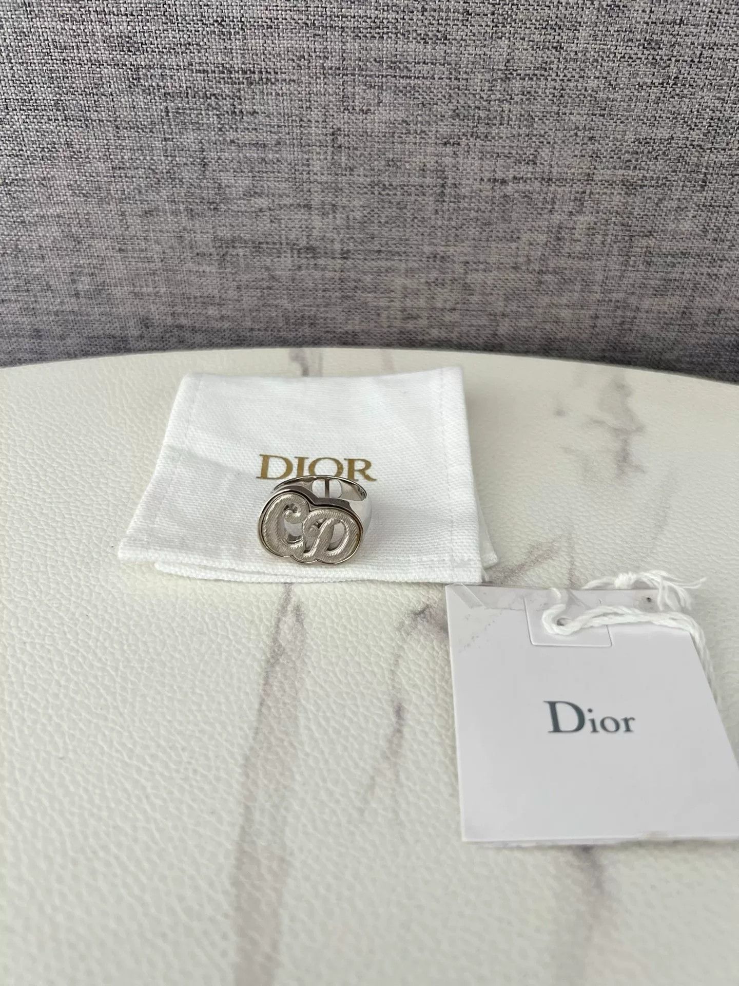 Dior Dior Men's CD Logo Ring Size ONE SIZE - 2 Thumbnail