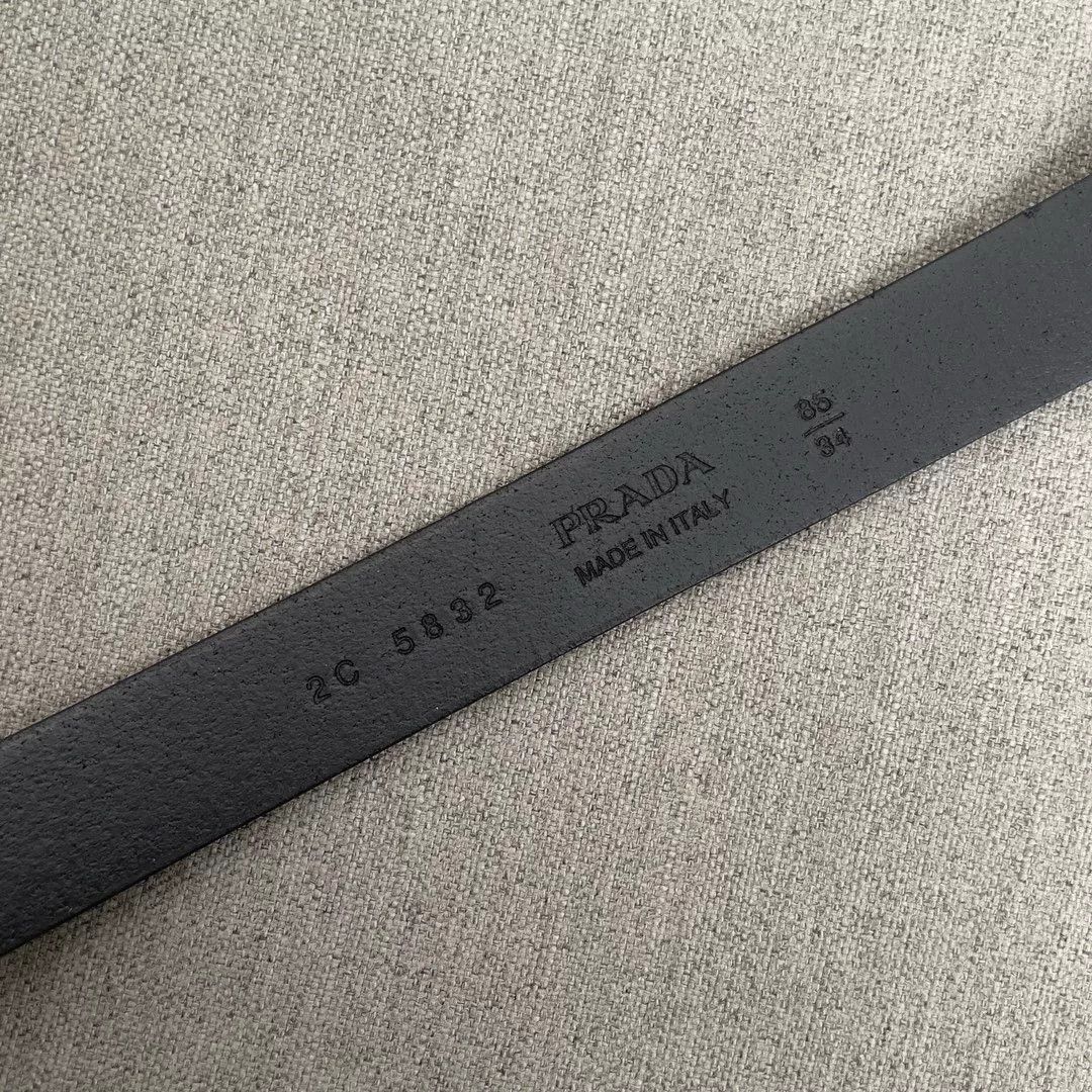 Prada Prada Unisex Full Leather Belt Size ONE SIZE - 5 Thumbnail