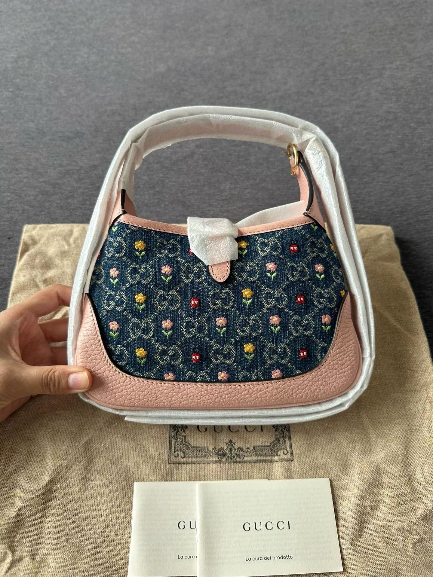 Gucci Gucci Limited 1961 Jackie Blue Pink Size ONE SIZE - 2 Thumbnail