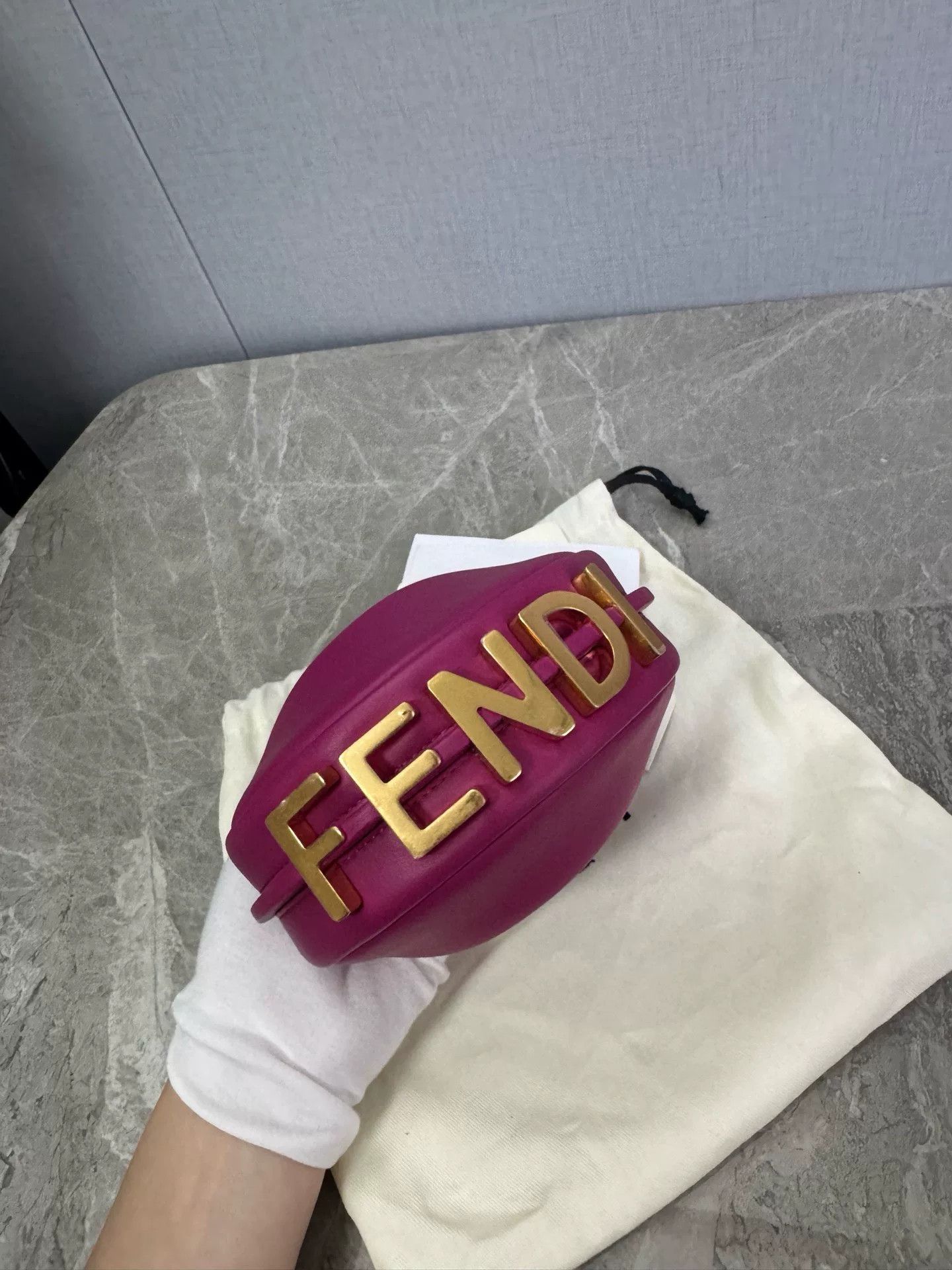 Fendi FENDI Vintage Gold Logo Ultra-Mini Wrist Bag Size ONE SIZE - 5 Thumbnail