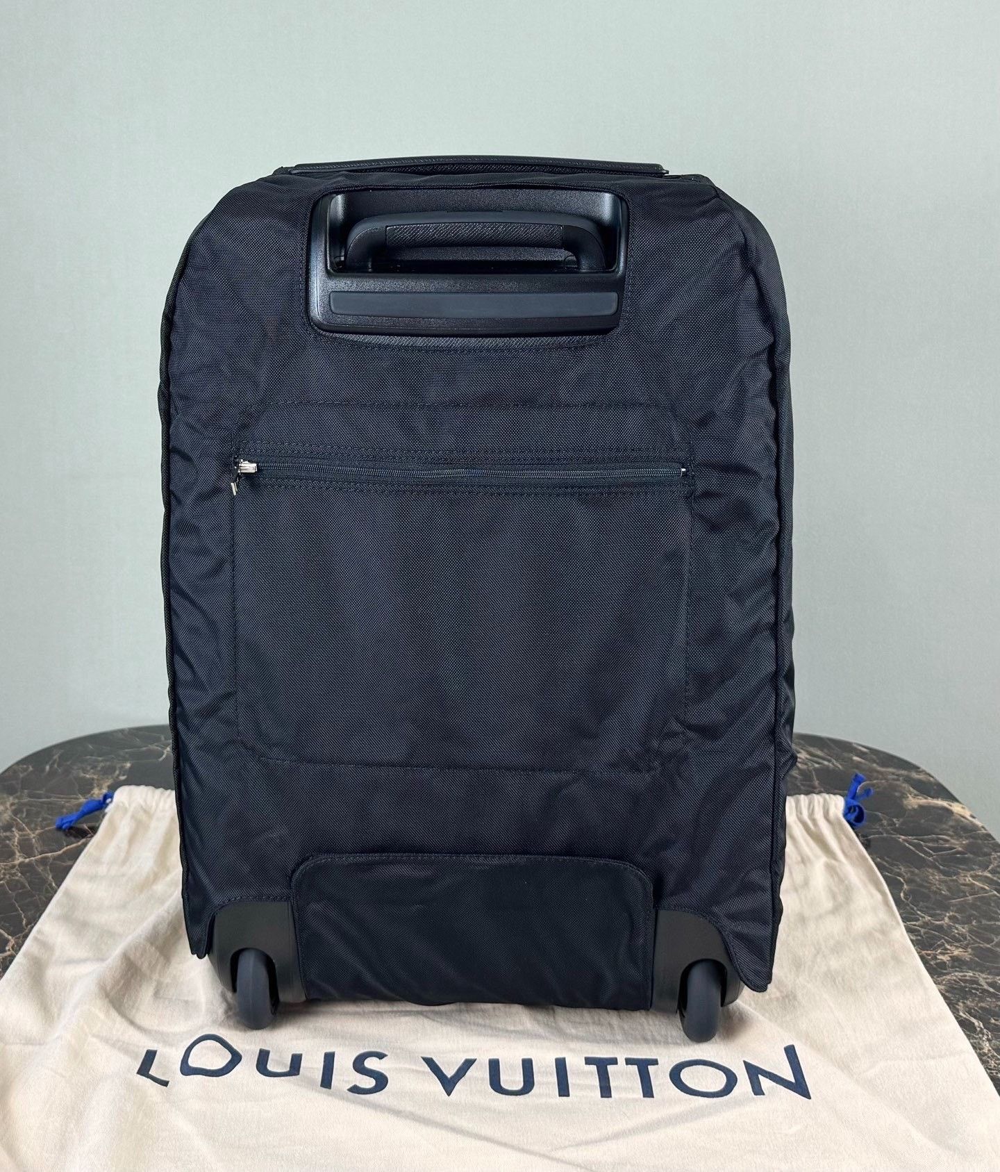 Louis Vuitton LV Black Leather 55 Carry-On Suitcase Size ONE SIZE - 4 Thumbnail