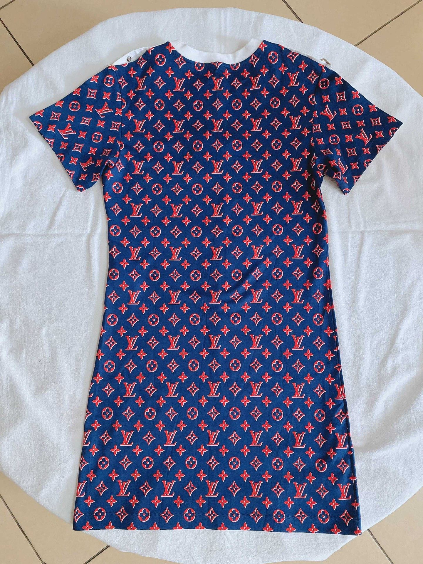 Louis Vuitton LV Full Logo Cotton Dress Size XS / US 0-2 / IT 36-38 - 2 Thumbnail