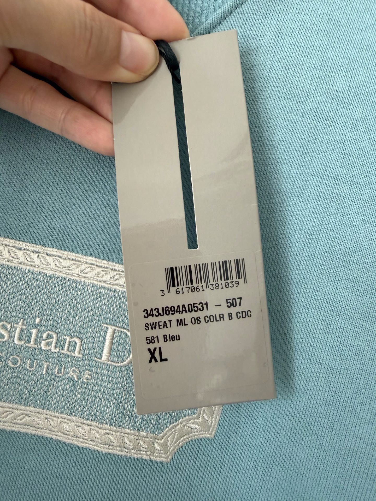 Dior Dior Blue Logo Sweatshirt Size US XL / EU 56 / 4 - 4 Thumbnail