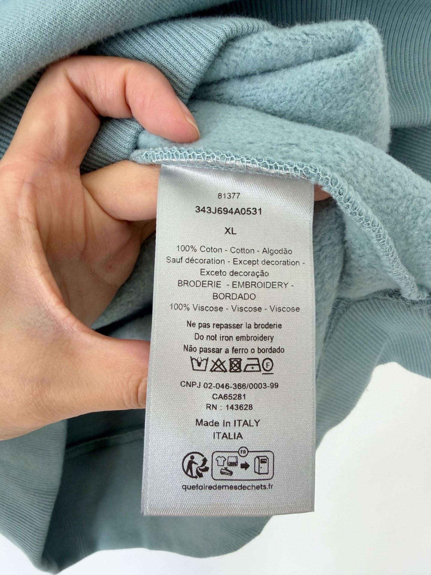 Dior Dior Blue Logo Sweatshirt Size US XL / EU 56 / 4 - 5 Thumbnail