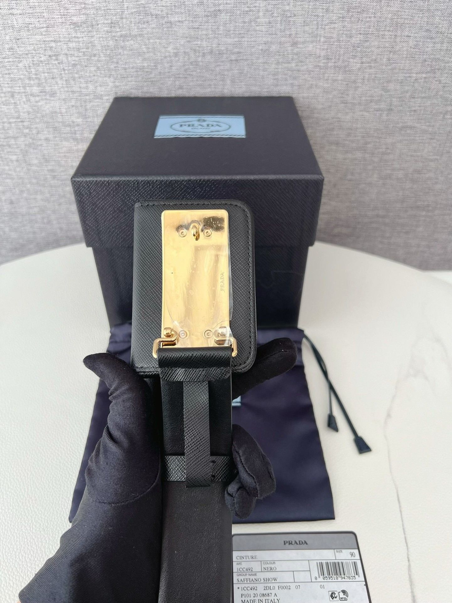 Prada Prada Black Belt Card Wallet Size ONE SIZE - 4 Thumbnail