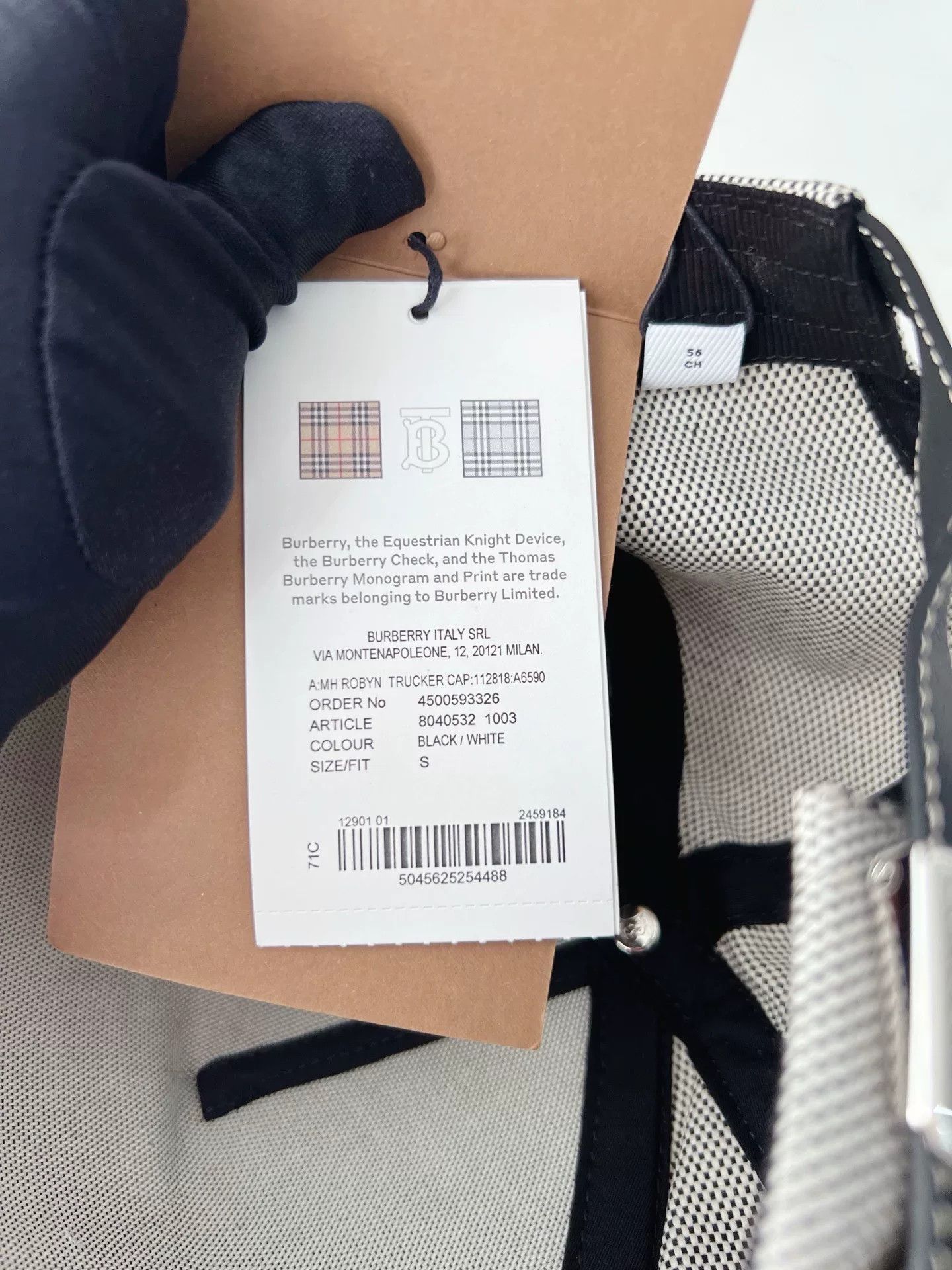 Burberry Burberry Classic Black Logo Baseball Cap Size ONE SIZE - 5 Thumbnail