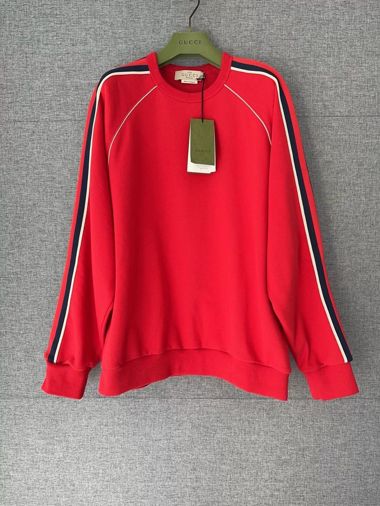Gucci Gucci Red Sweatshirt with Stripes Size US M / EU 48-50 / 2 - 6 Thumbnail