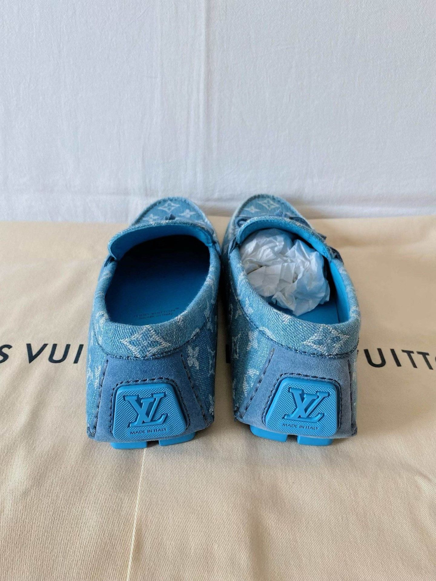 Louis Vuitton LV Denim Monogram Logo Loafers Size US 8 / EU 41 - 4 Thumbnail