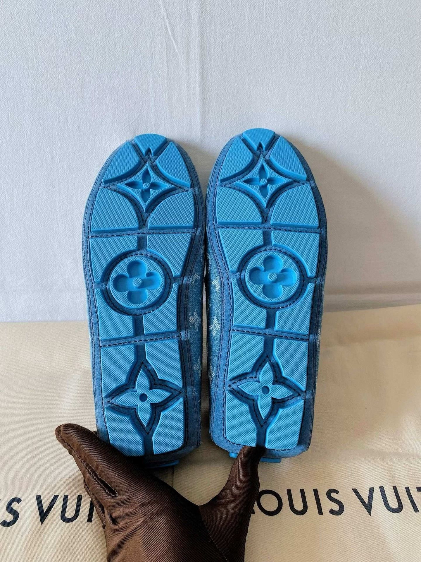 Louis Vuitton LV Denim Monogram Logo Loafers Size US 8 / EU 41 - 5 Thumbnail