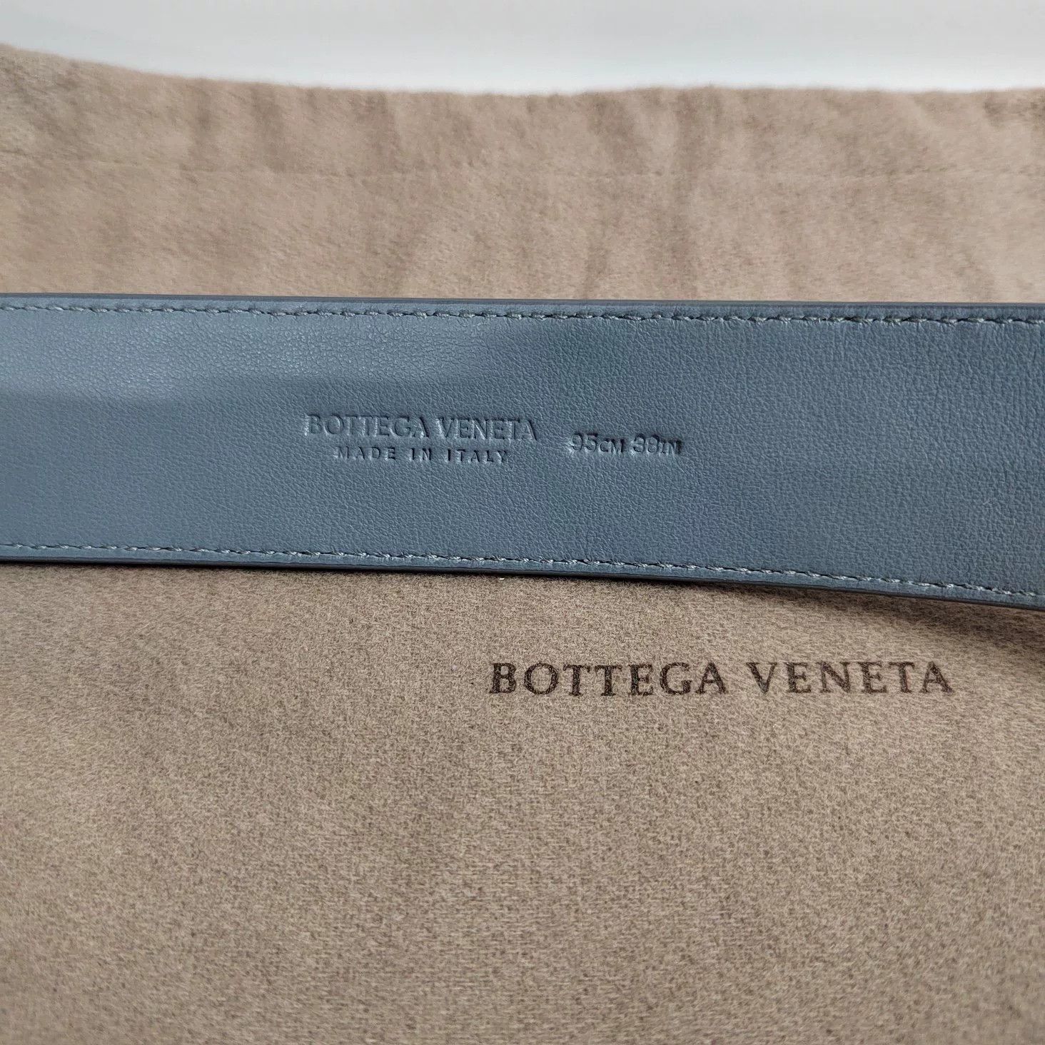 Bottega Veneta Bottega Veneta Gray Woven Leather Belt Size ONE SIZE - 6 Thumbnail