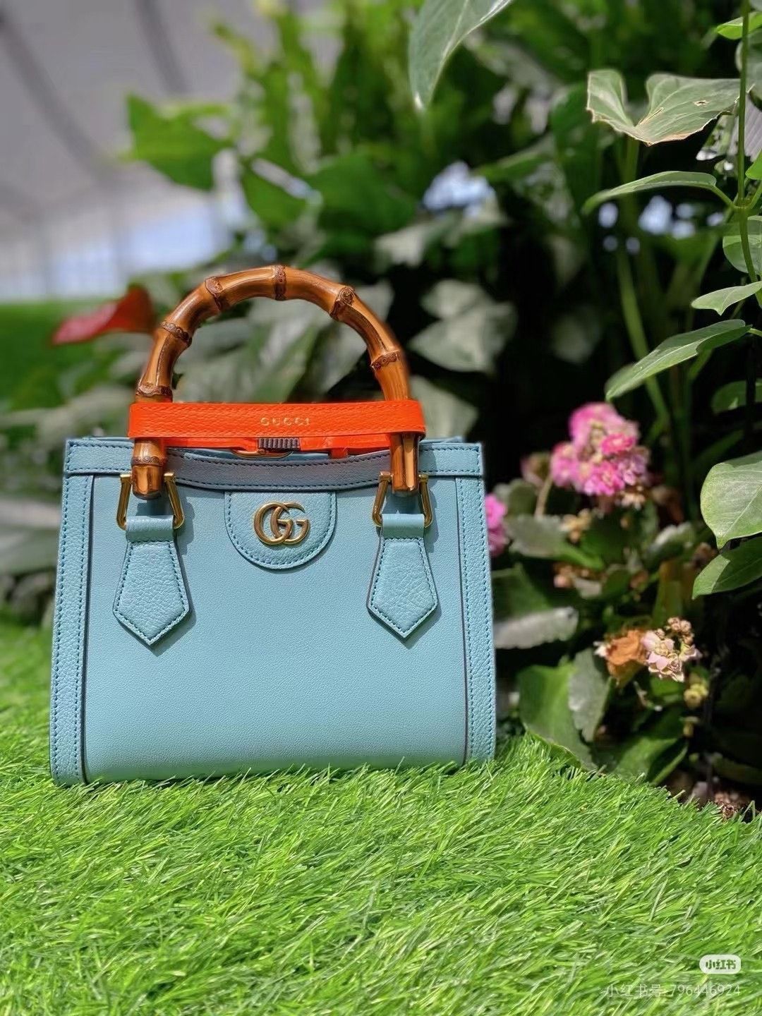Gucci Gucci Diana Bamboo Mini Blue Size ONE SIZE - 2 Thumbnail