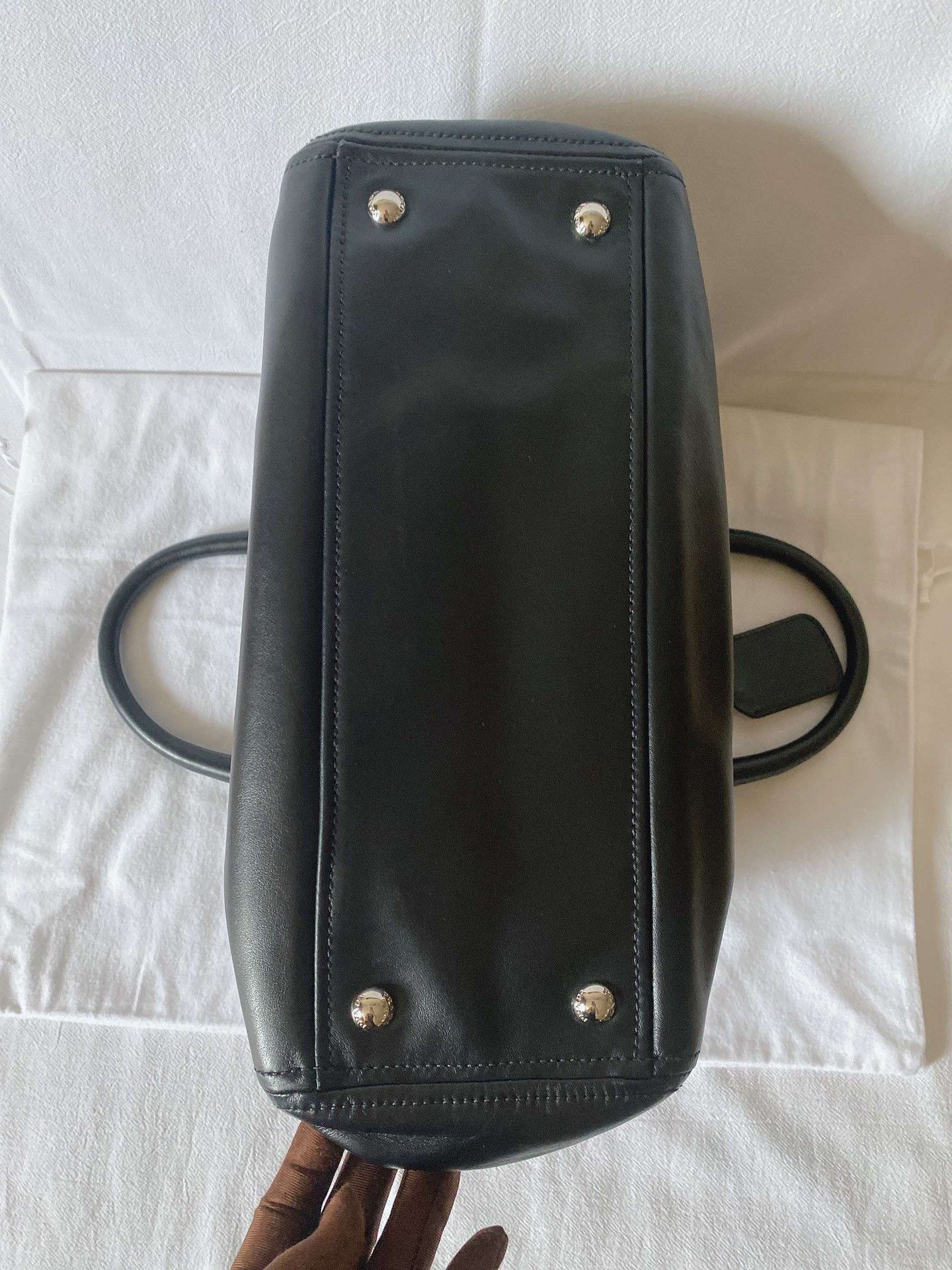 Prada Prada Black Soft Leather Medium Bag Size ONE SIZE - 6 Thumbnail