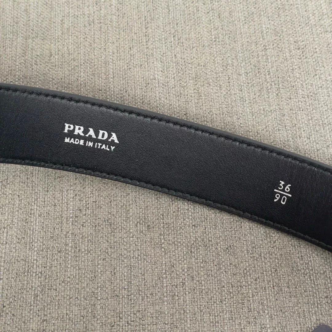 Prada Prada Classic Cross-Grain Leather Belt Size ONE SIZE - 5 Thumbnail