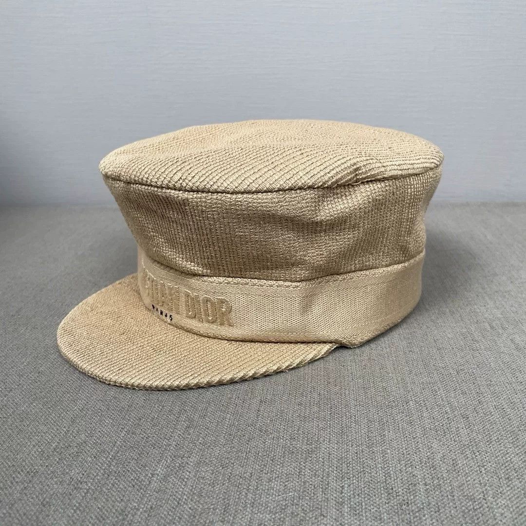 Dior Dior Embroidered Khaki Newsboy Beret Size ONE SIZE - 5 Thumbnail