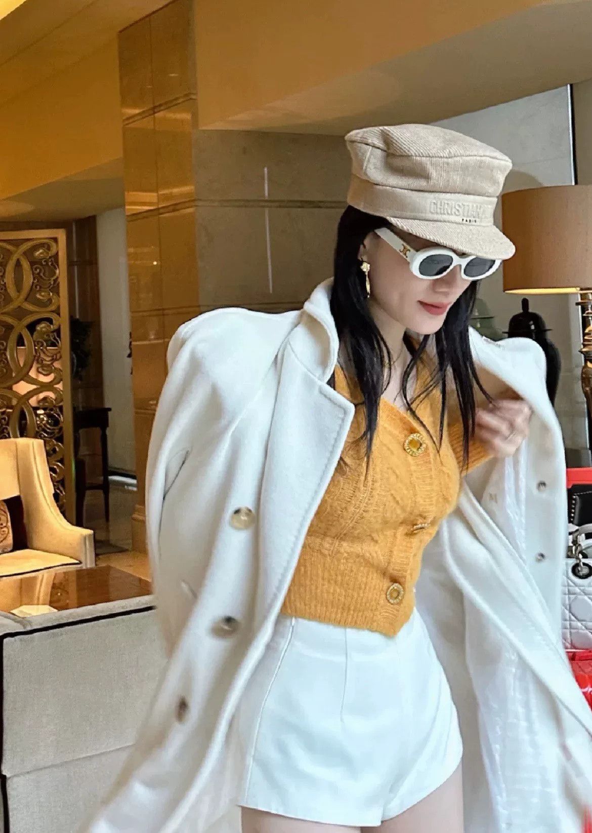 Dior Dior Embroidered Khaki Newsboy Beret Size ONE SIZE - 8 Thumbnail