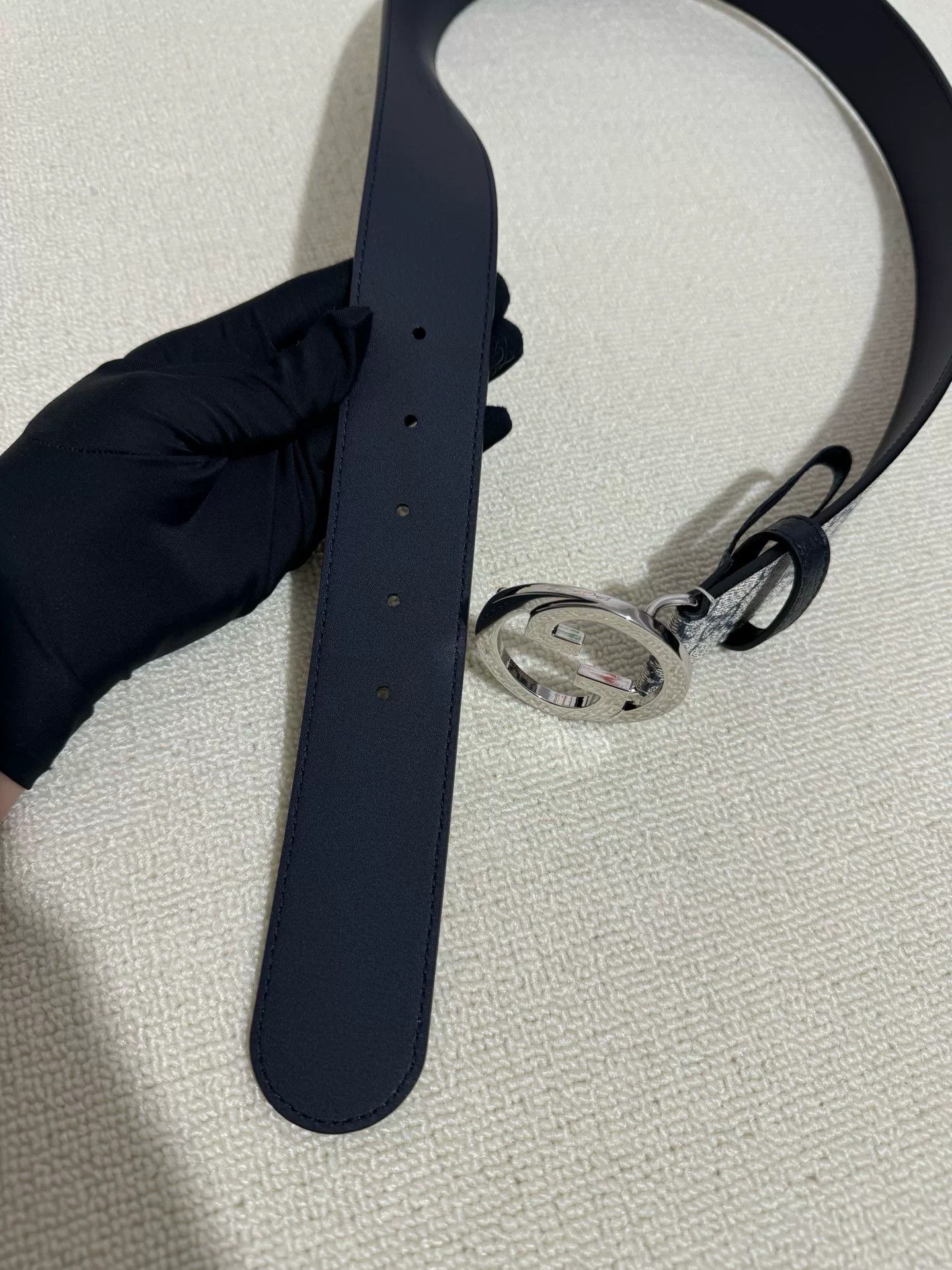 Gucci Gucci Monogram Double G Logo Belt 4cm Size ONE SIZE - 6 Thumbnail