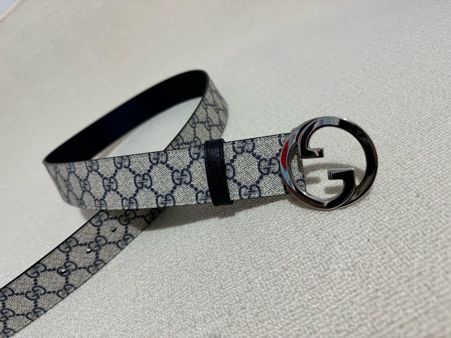 Gucci Gucci Monogram Double G Logo Belt 4cm Size ONE SIZE - 4 Thumbnail