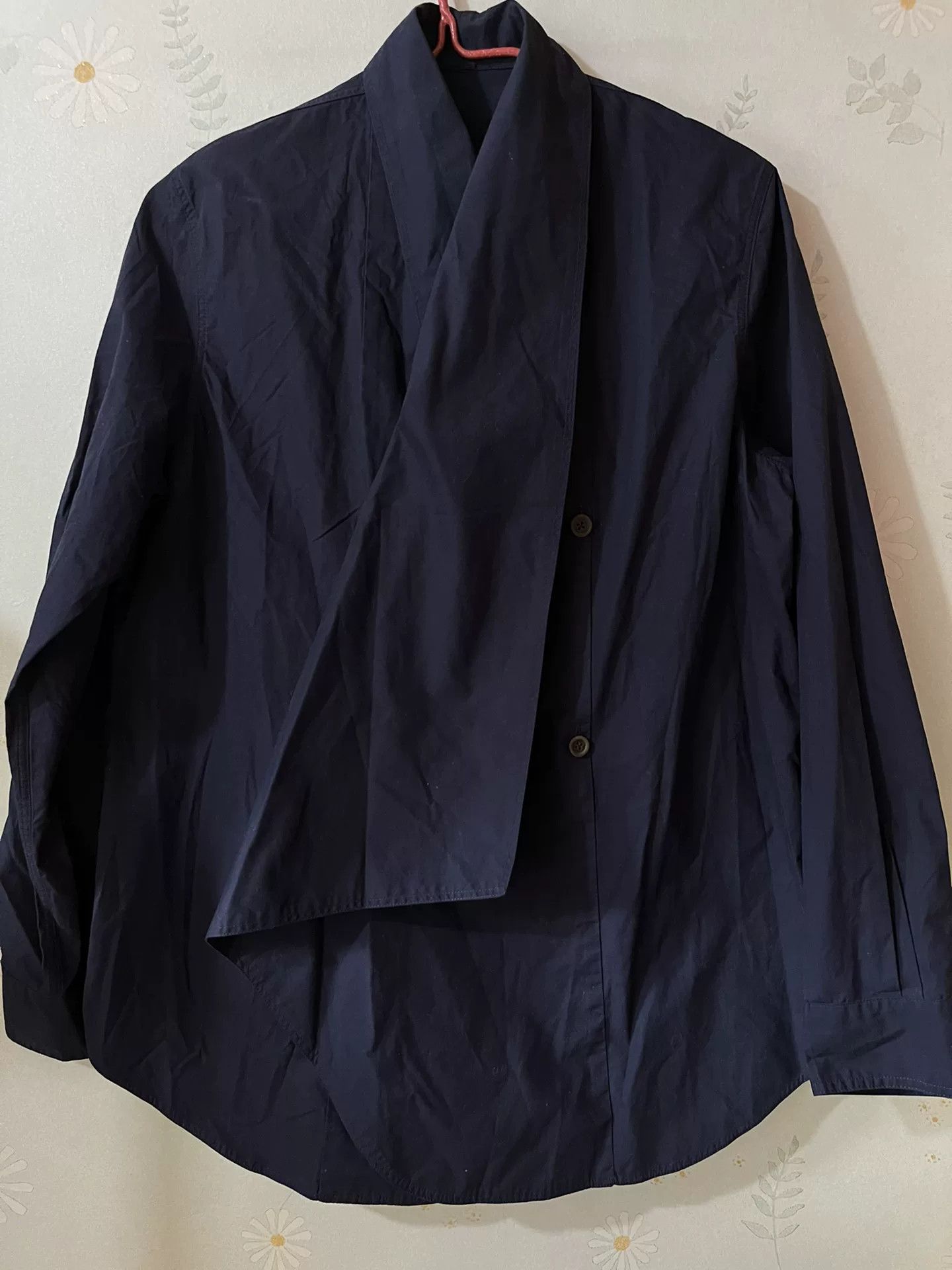 Uma Wang UMA WANG Deep Blue Long-Sleeve Shirt Size S / US 4 / IT 40 - 2 Thumbnail
