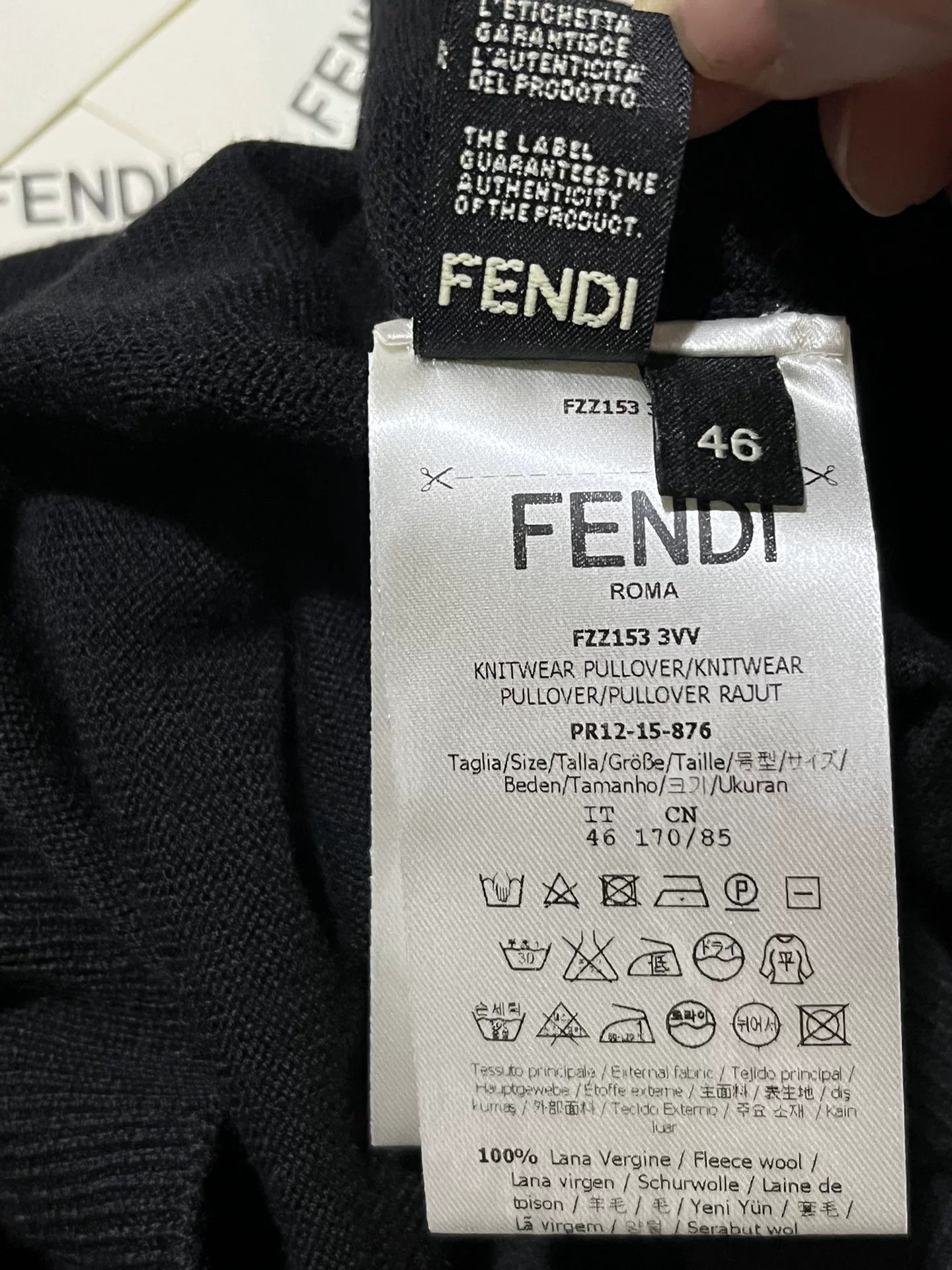 Fendi Fendi New Monster Black Wool Sweater Size US S / EU 44-46 / 1 - 7 Thumbnail