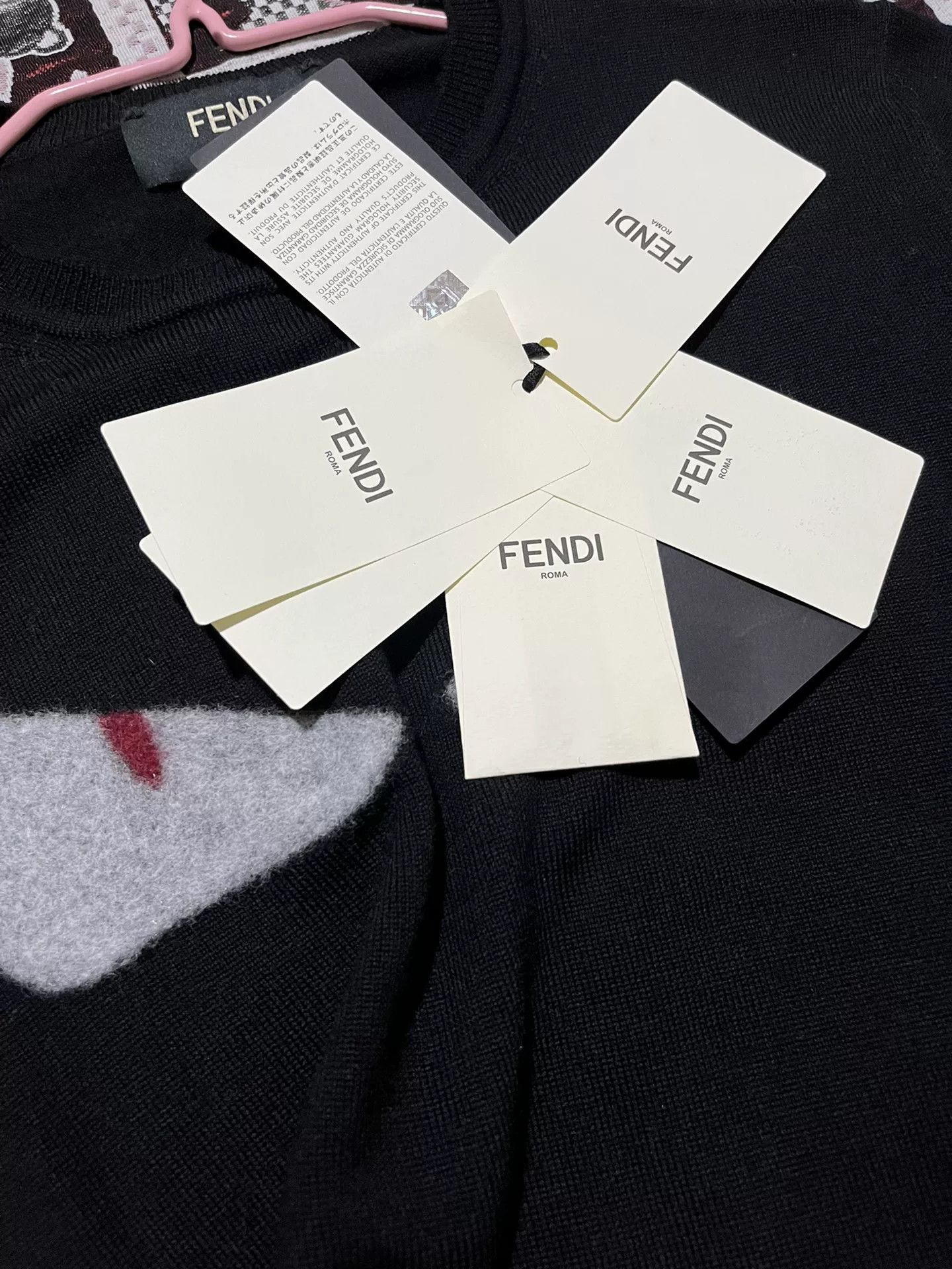 Fendi Fendi New Monster Black Wool Sweater Size US S / EU 44-46 / 1 - 3 Thumbnail