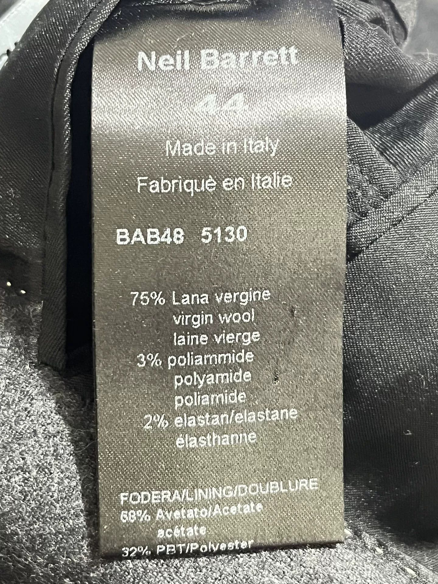 Neil Barrett Neil Barrett Men's Gray Blended Suit Size US S / EU 44-46 / 1 - 7 Thumbnail