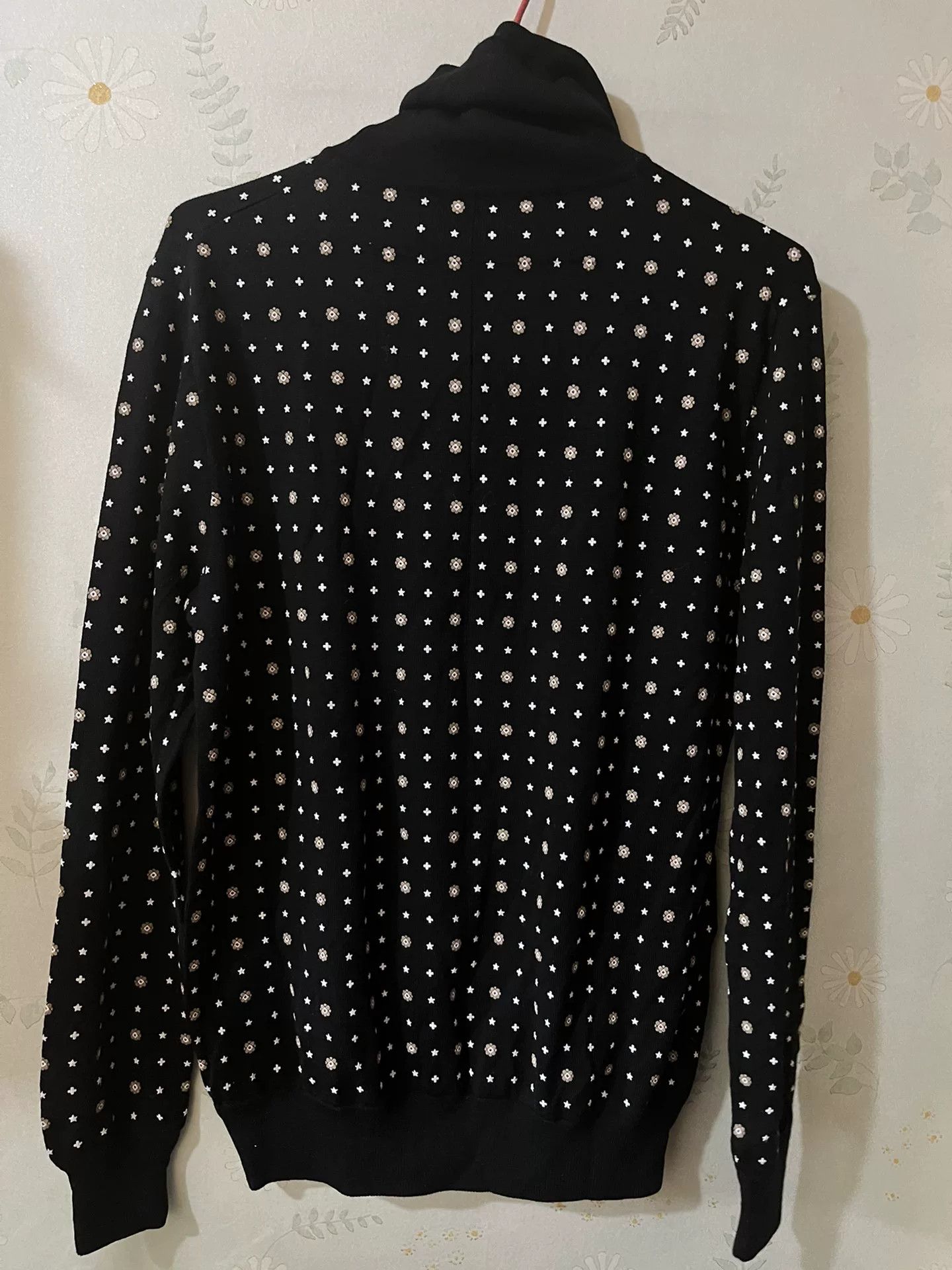 Givenchy Givenchy Black Turtleneck Printed Wool Sweater Size US XXL / EU 58 / 5 - 2 Thumbnail