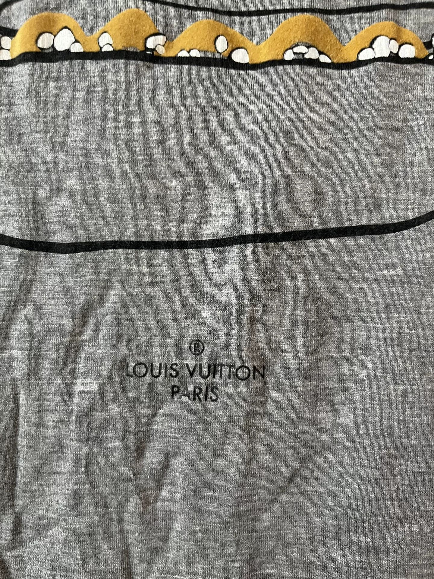 Louis Vuitton LV Gray Hotdog Letter T-shirt Size US S / EU 44-46 / 1 - 3 Thumbnail