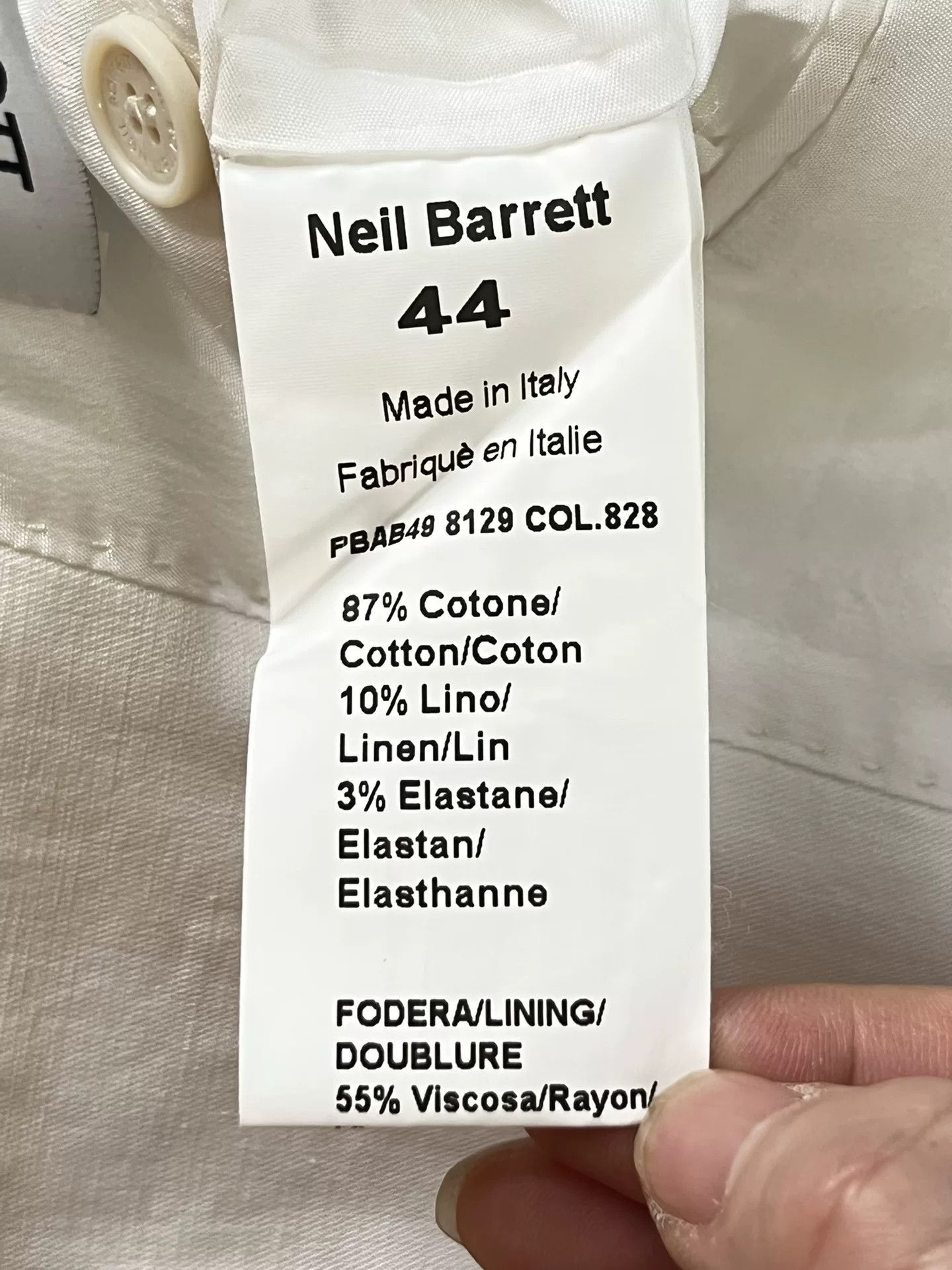 Neil Barrett Neil Barrett White Slim Fit Suit Size US M / EU 48-50 / 2 - 5 Thumbnail