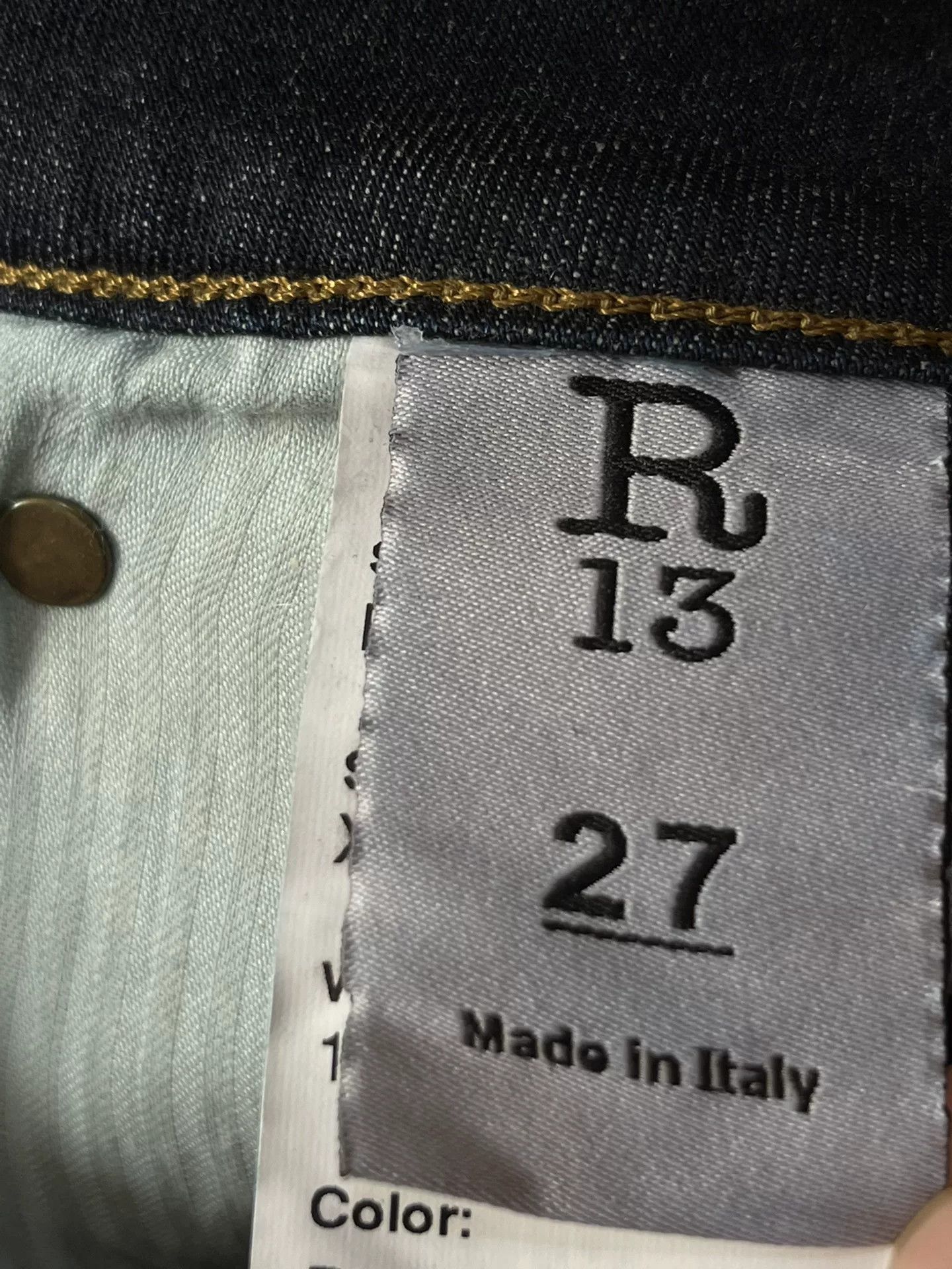 R13 R13 Slim Fit Blue Jeans Size 27" / US 4 / IT 40 - 6 Thumbnail