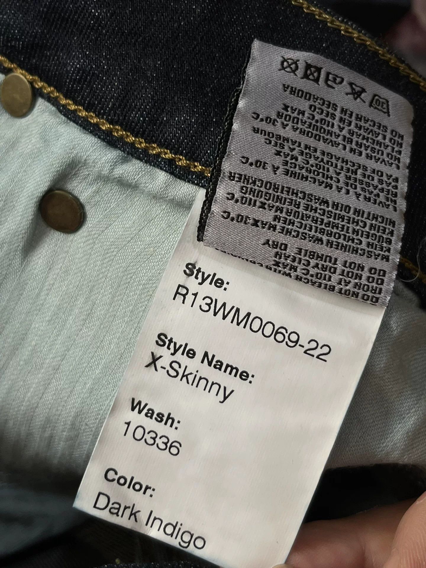 R13 R13 Slim Fit Blue Jeans Size 27" / US 4 / IT 40 - 7 Thumbnail