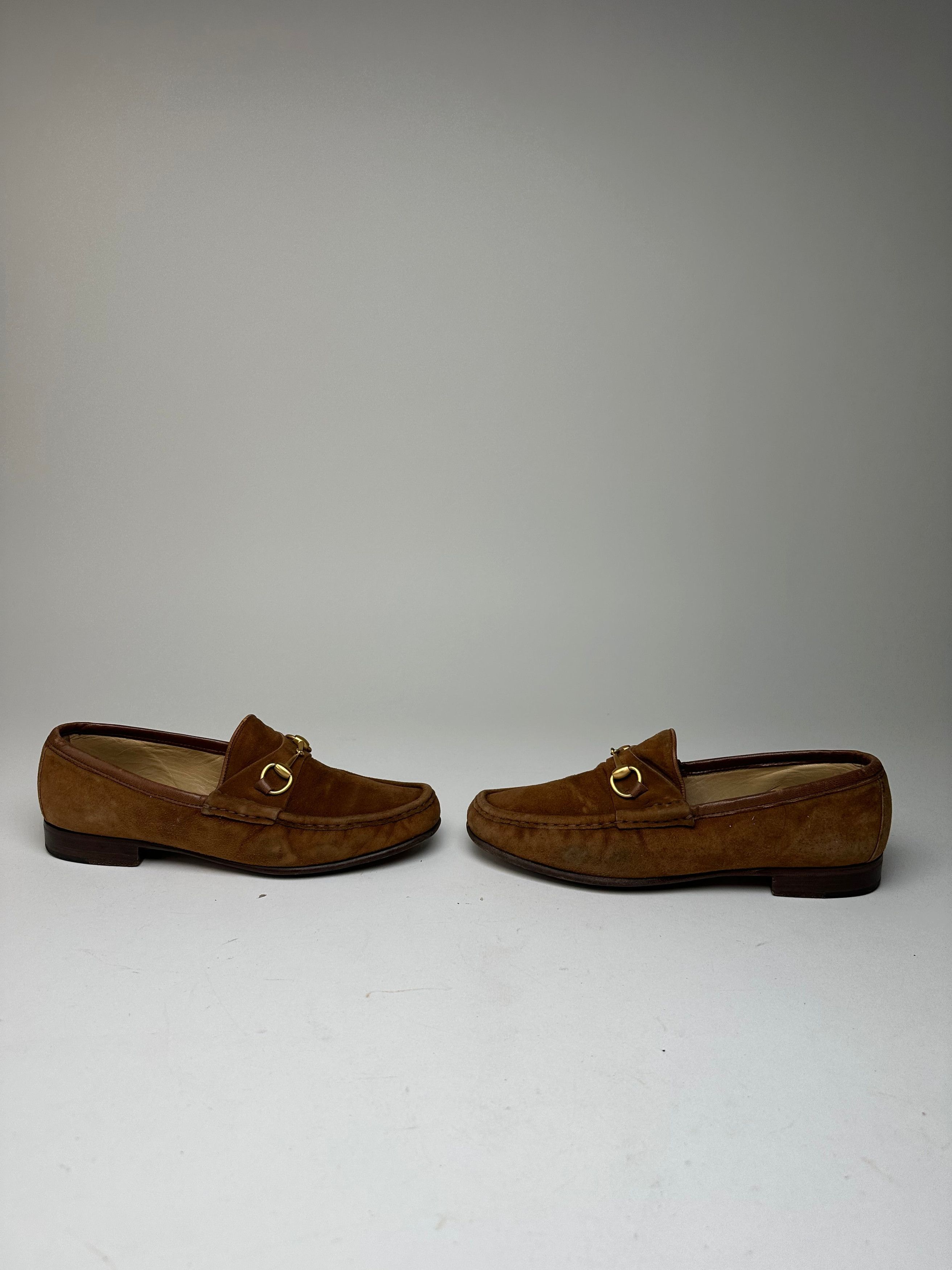 Gucci Vintage Suede Horsebit Loafer Brown Size US 6 / IT 36 - 4 Thumbnail