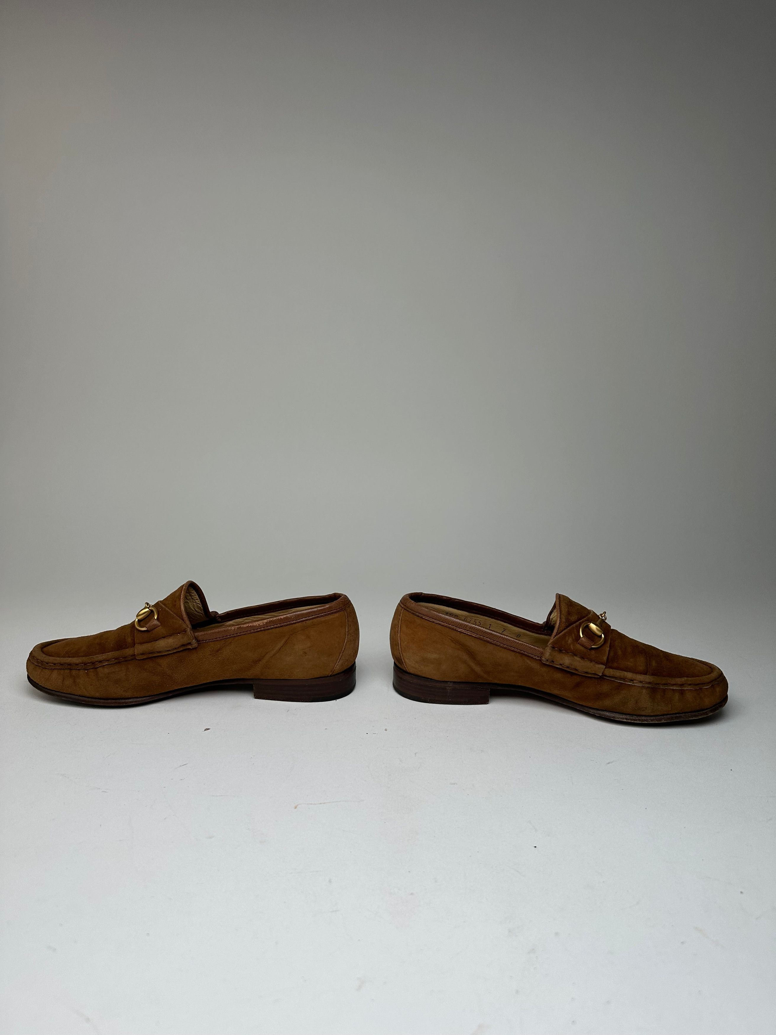 Gucci Vintage Suede Horsebit Loafer Brown Size US 6 / IT 36 - 2 Thumbnail