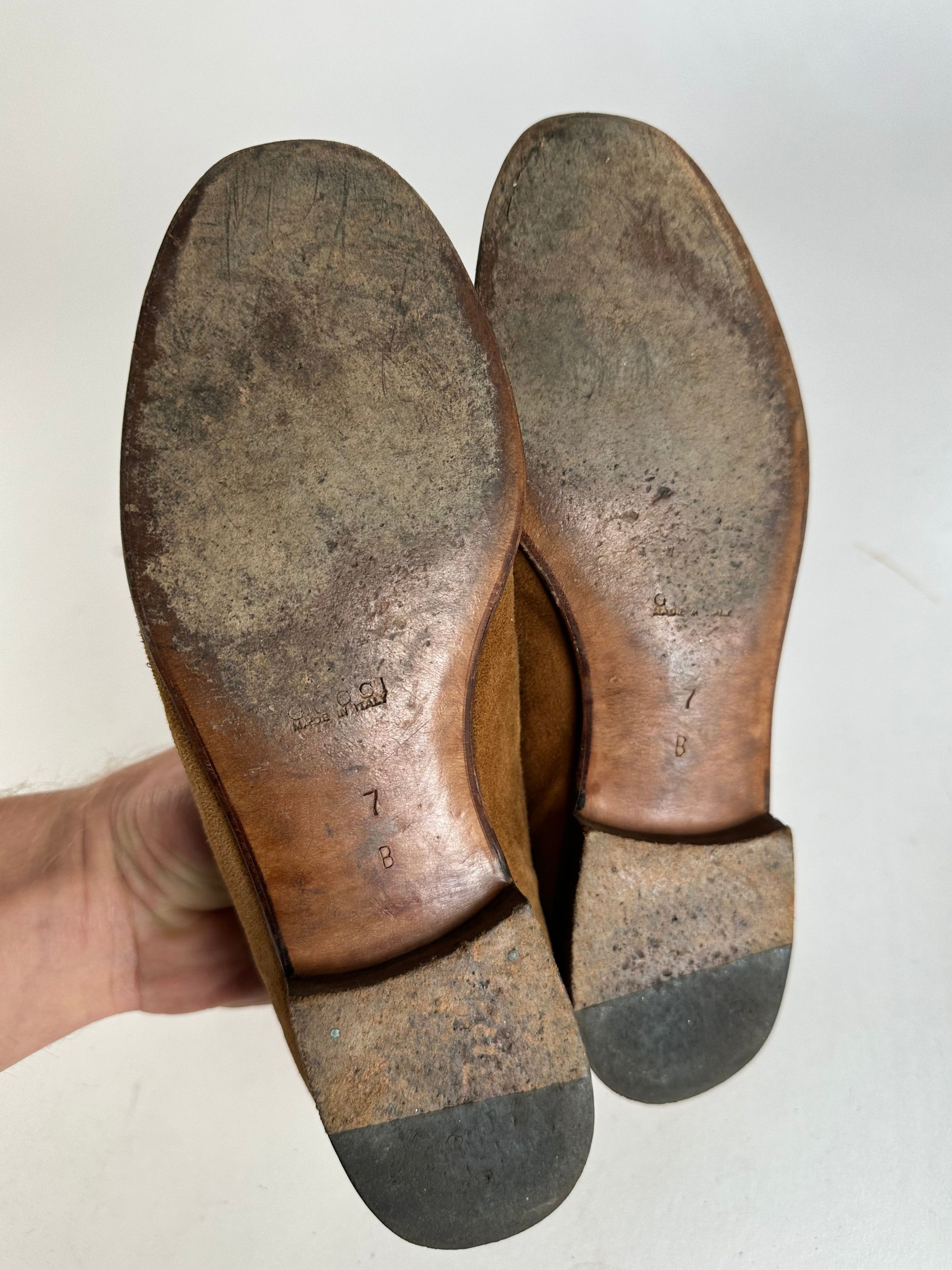 Gucci Vintage Suede Horsebit Loafer Brown Size US 6 / IT 36 - 5 Thumbnail