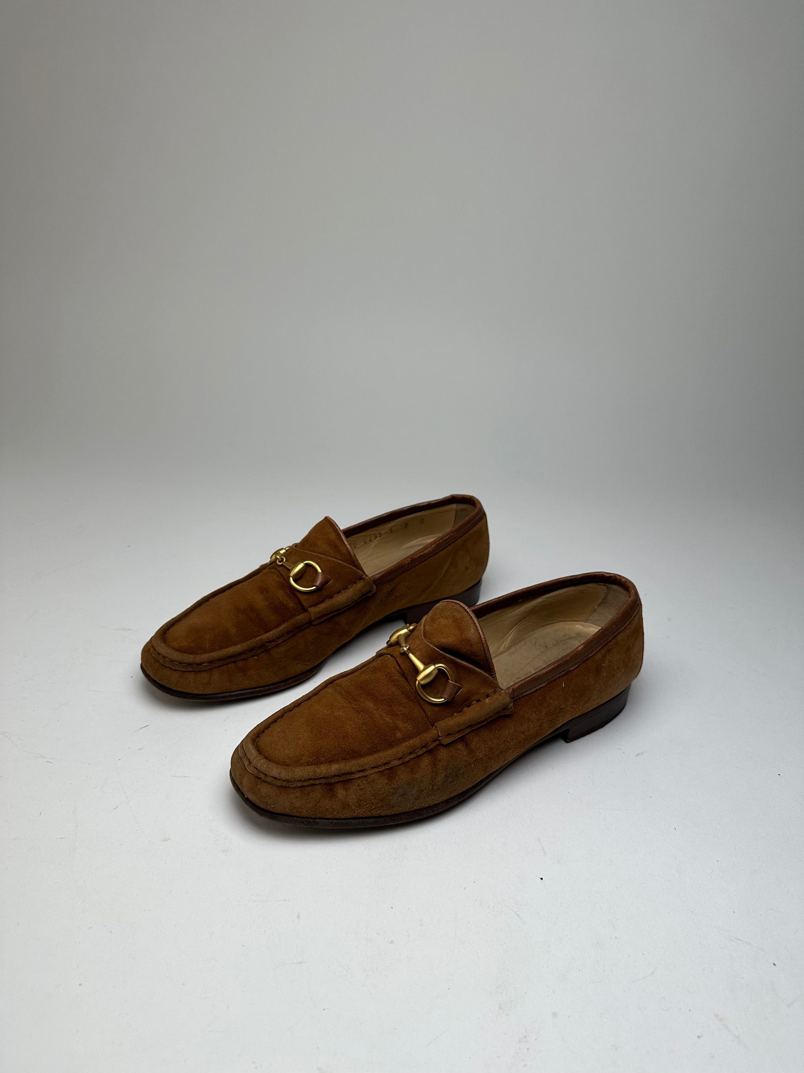 Gucci Vintage Suede Horsebit Loafer Brown Size US 6 / IT 36 - 3 Thumbnail