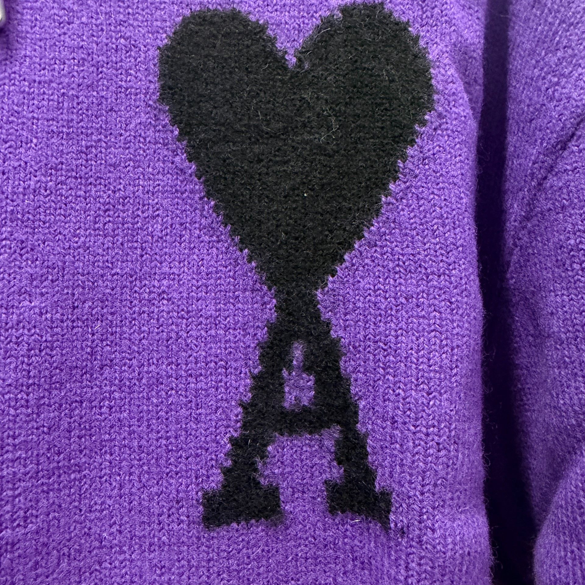 AMI Ami Knit Purple Sweater L Women Size L / US 10 / IT 46 - 2 Thumbnail