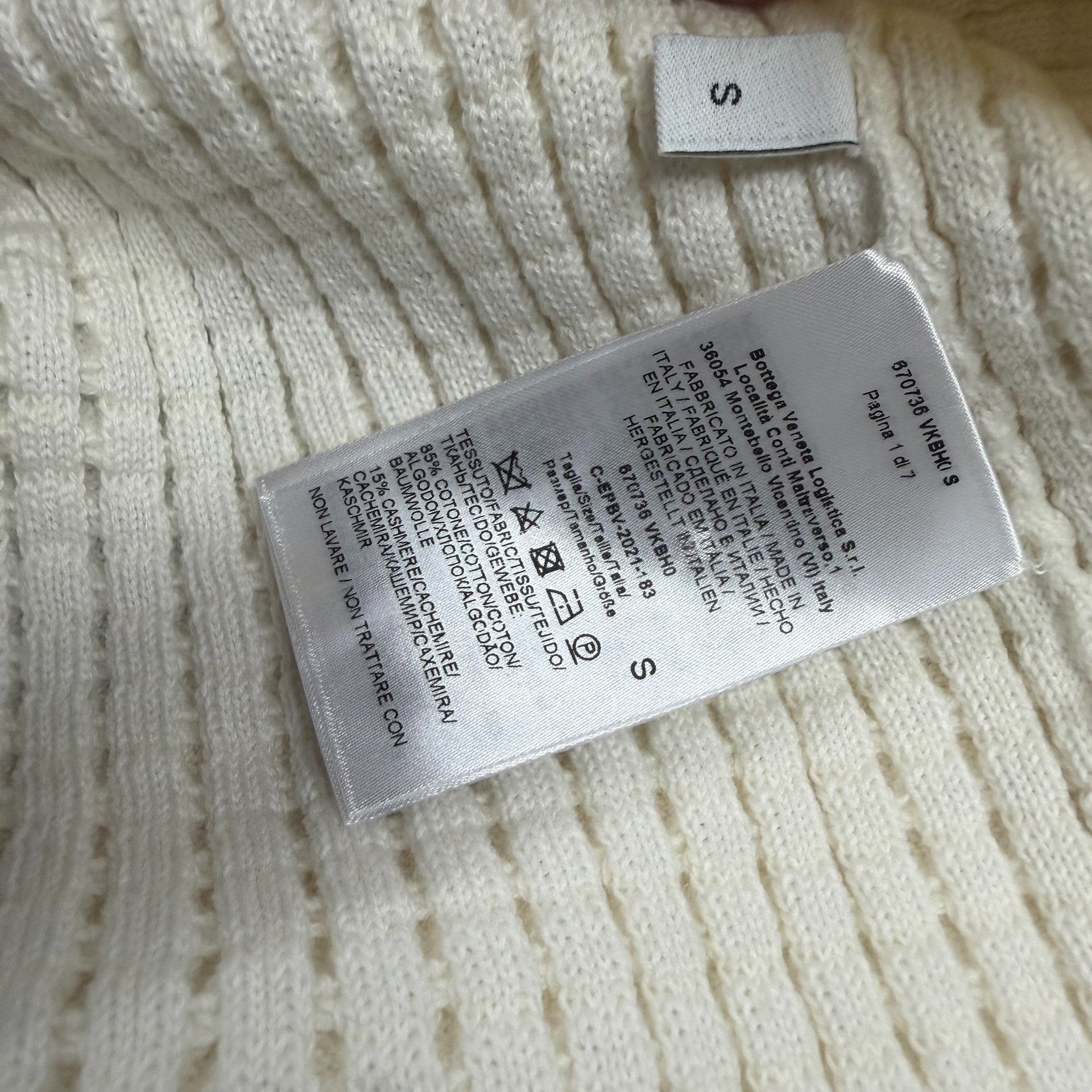 Bottega Veneta Bottega Veneta Knit White Sweater S Women Size S / US 4 / IT 40 - 4 Thumbnail