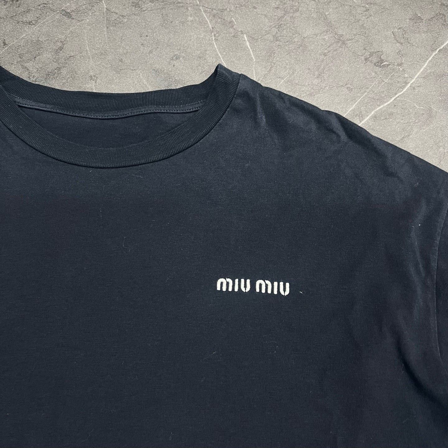 Miu Miu Miu Miu Retro Embroidered T-Shirt 25 Women Size XS / US 0-2 / IT 36-38 - 2 Thumbnail
