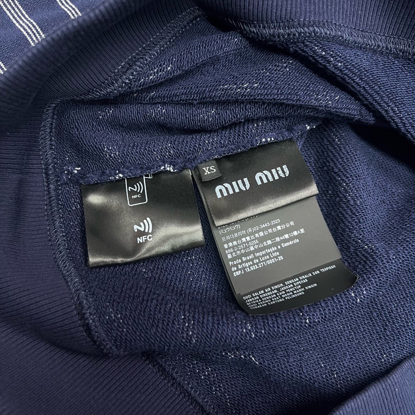 Miu Miu Miu Miu Striped Blue Sweater XS Women Size XS / US 0-2 / IT 36-38 - 4 Thumbnail