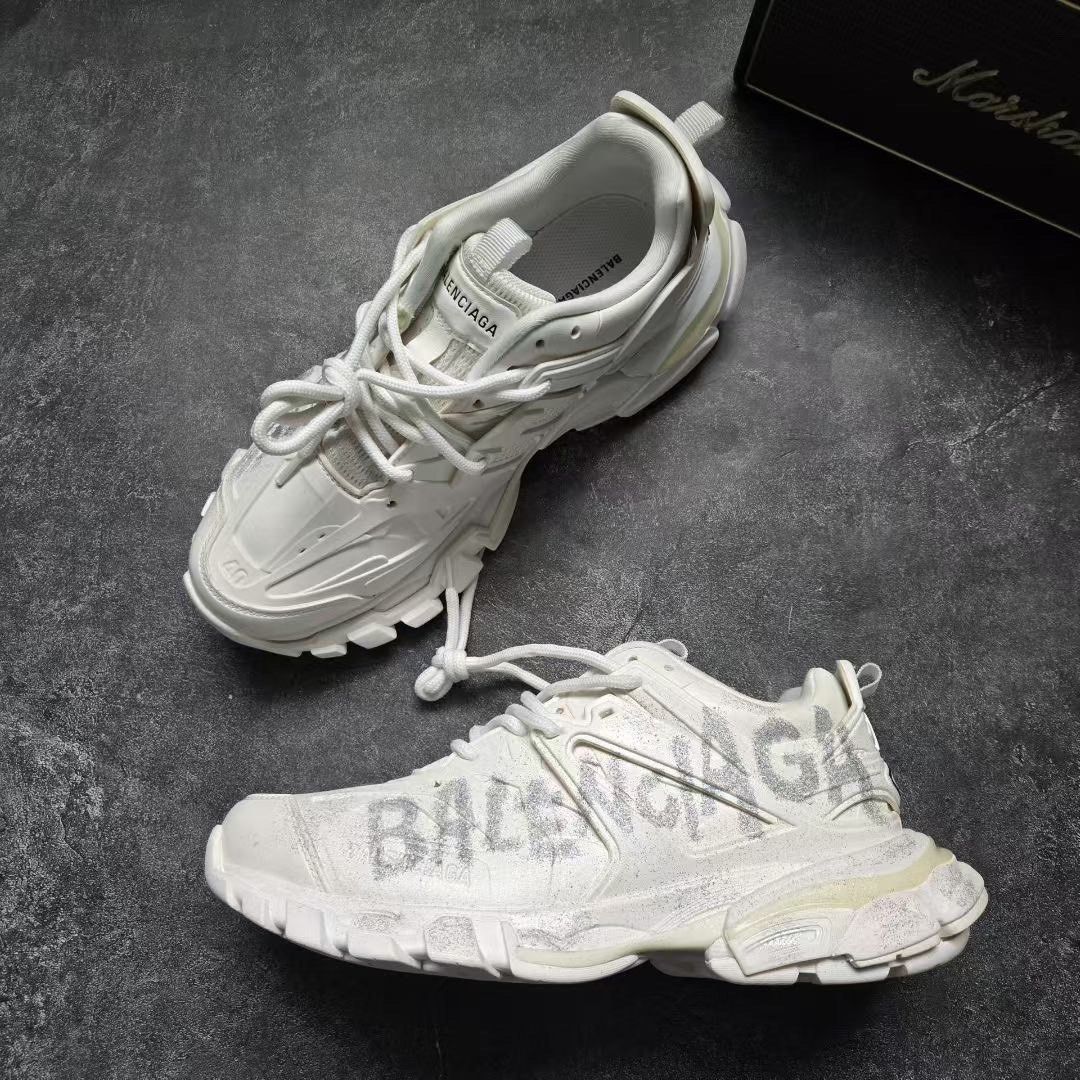 Balenciaga Balenciaga Graphic White Lowtop Sneakers 40 Men Size US 7.5 / EU 40-41 - 4 Thumbnail