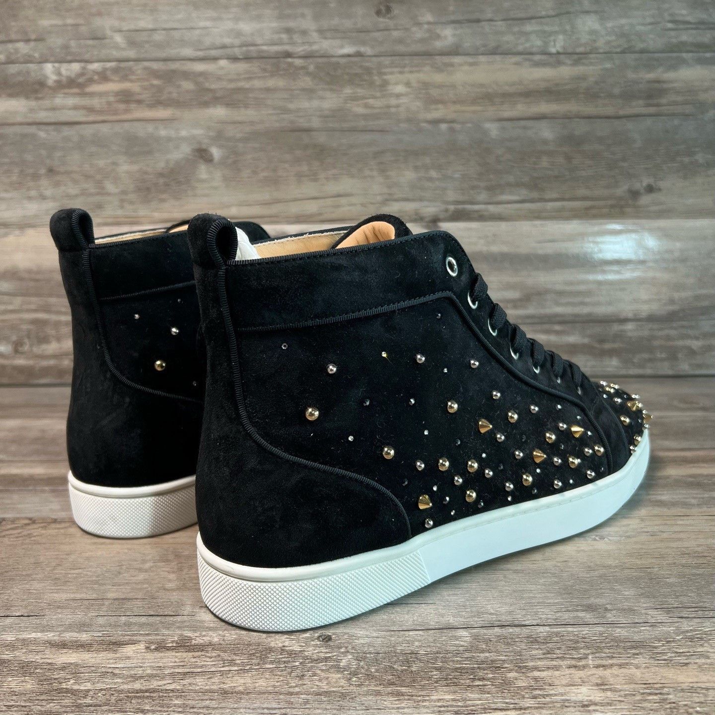 Christian Louboutin Christian Louboutin Black Hitop Sneakers 43.5 Women Size US 11.5 / IT 41.5 - 3 Thumbnail