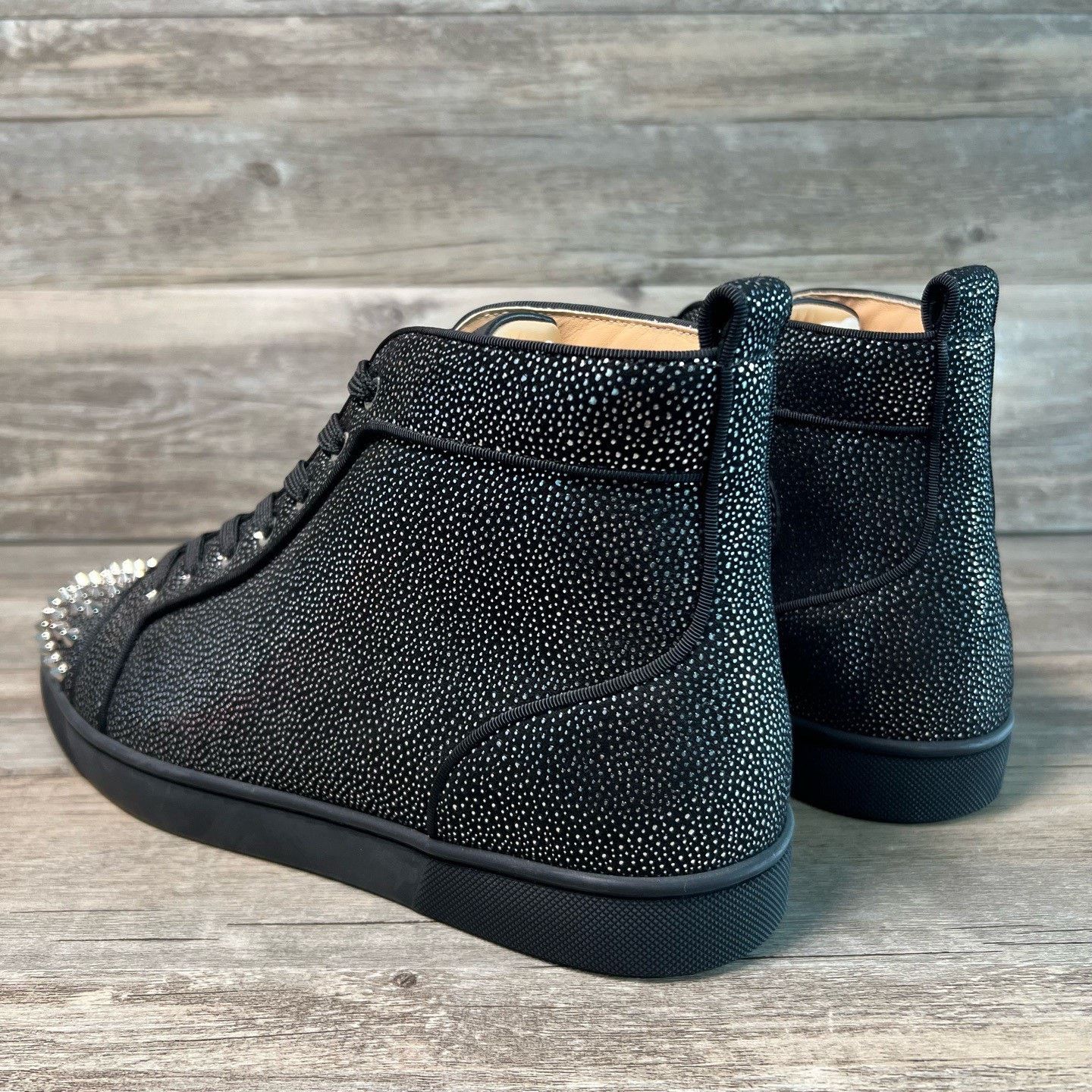 Christian Louboutin Christian Louboutin Black Hitop Sneakers 43.5 Women Size US 11.5 / IT 41.5 - 4 Thumbnail
