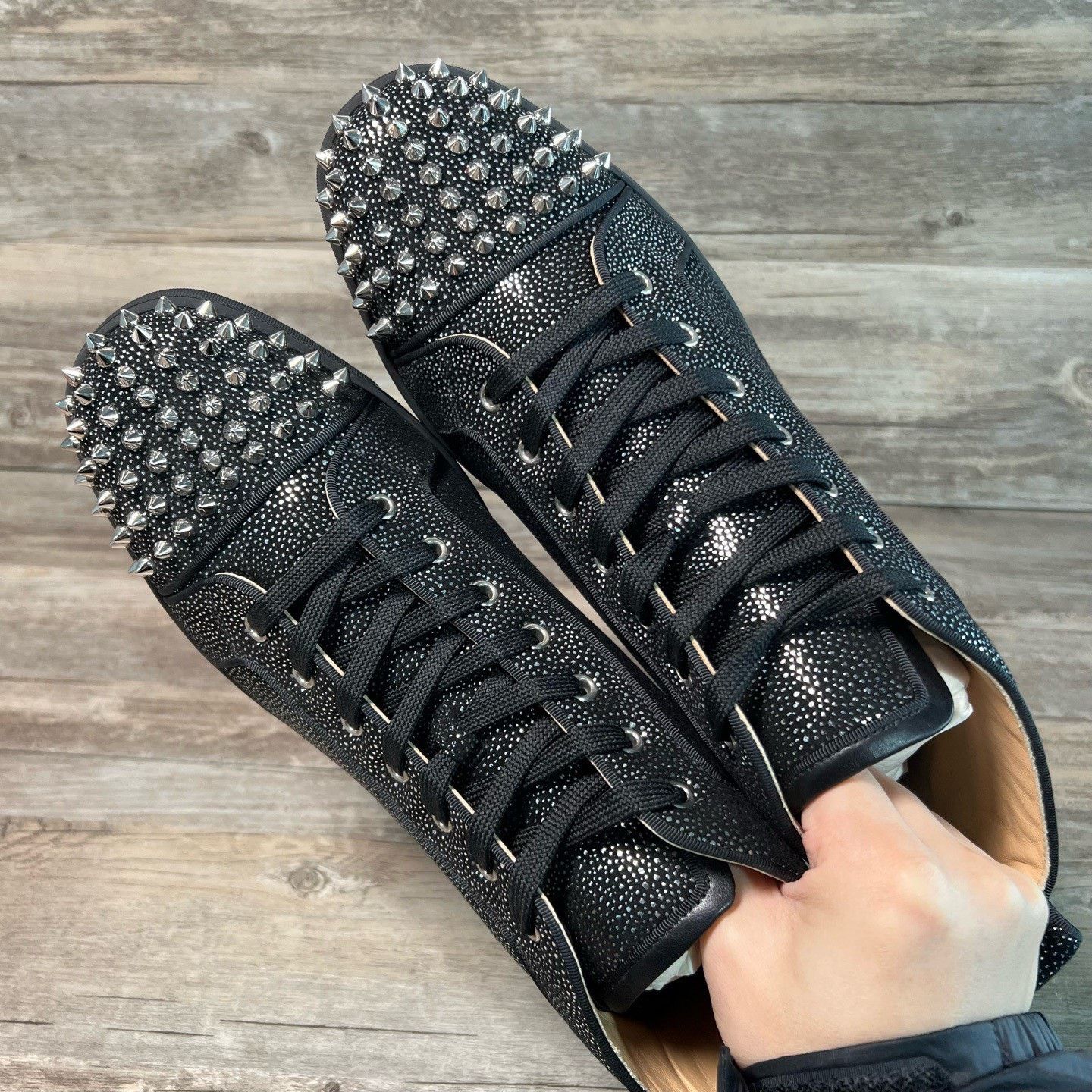 Christian Louboutin Christian Louboutin Black Hitop Sneakers 43.5 Women Size US 11.5 / IT 41.5 - 5 Thumbnail