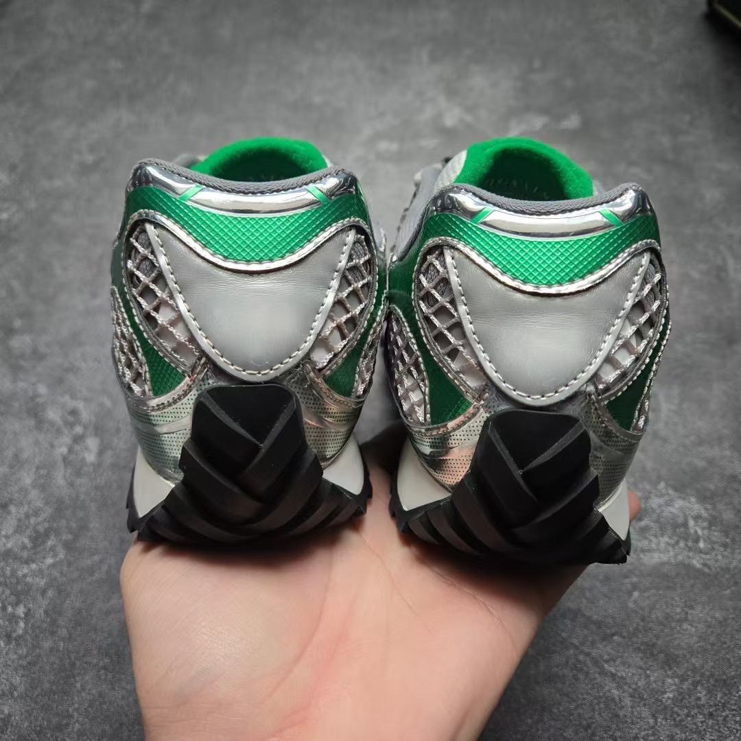 Bottega Veneta Bottega Veneta Green Lowtop Sneakers 38 Women Size US 7.5 / IT 37.5 - 3 Thumbnail